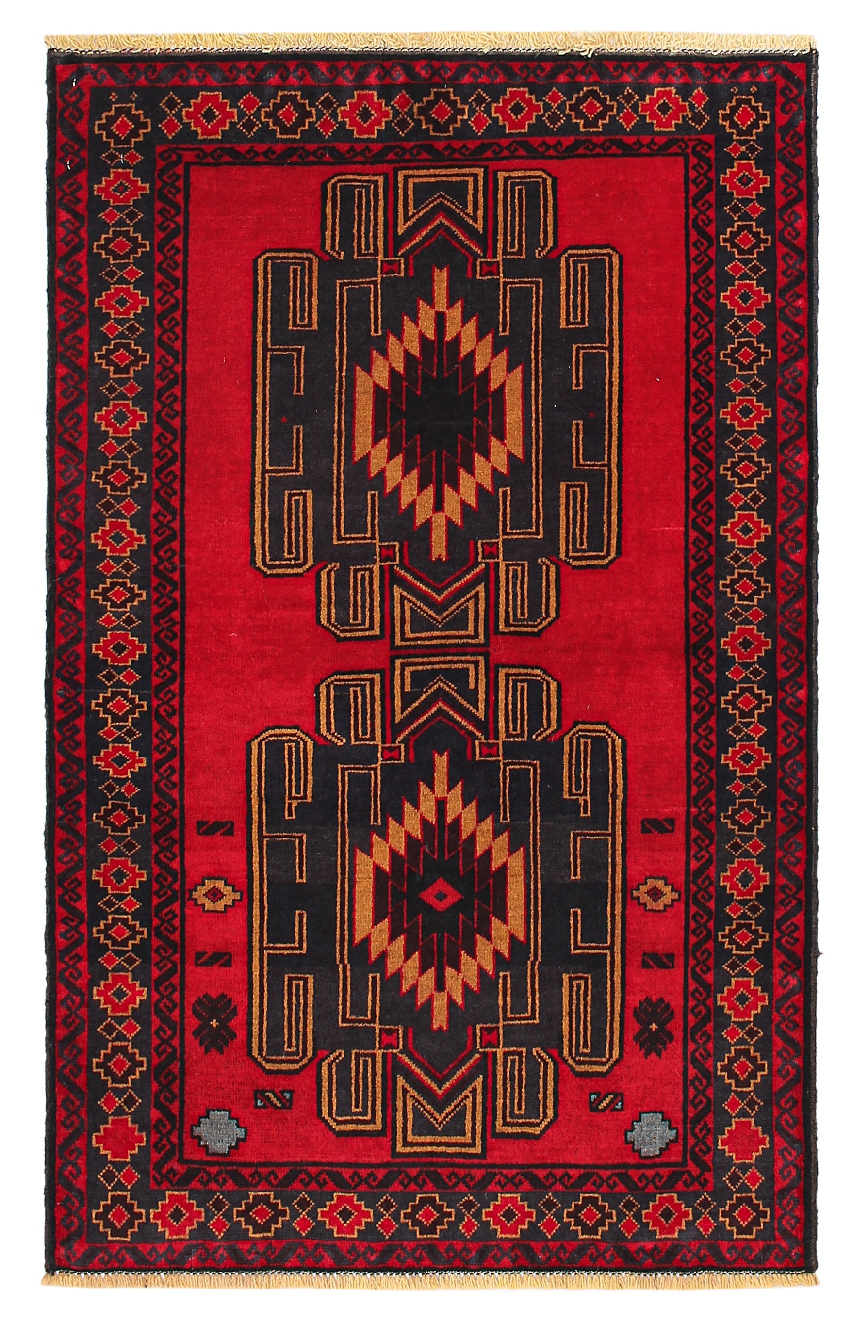Handmade Adraskan Baluchi Afghan Rug