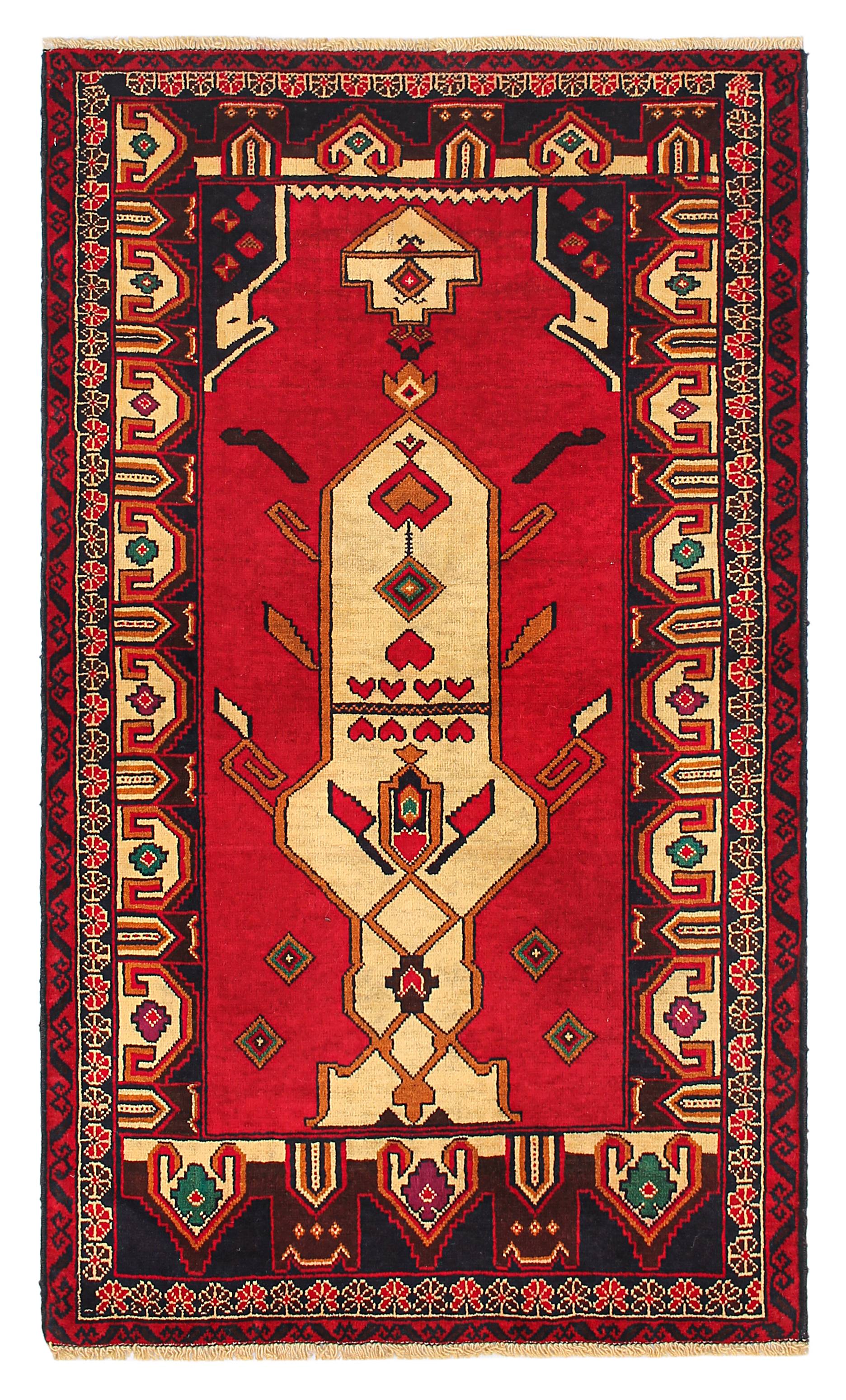 Handmade Adraskan Baluchi Afghan Rug