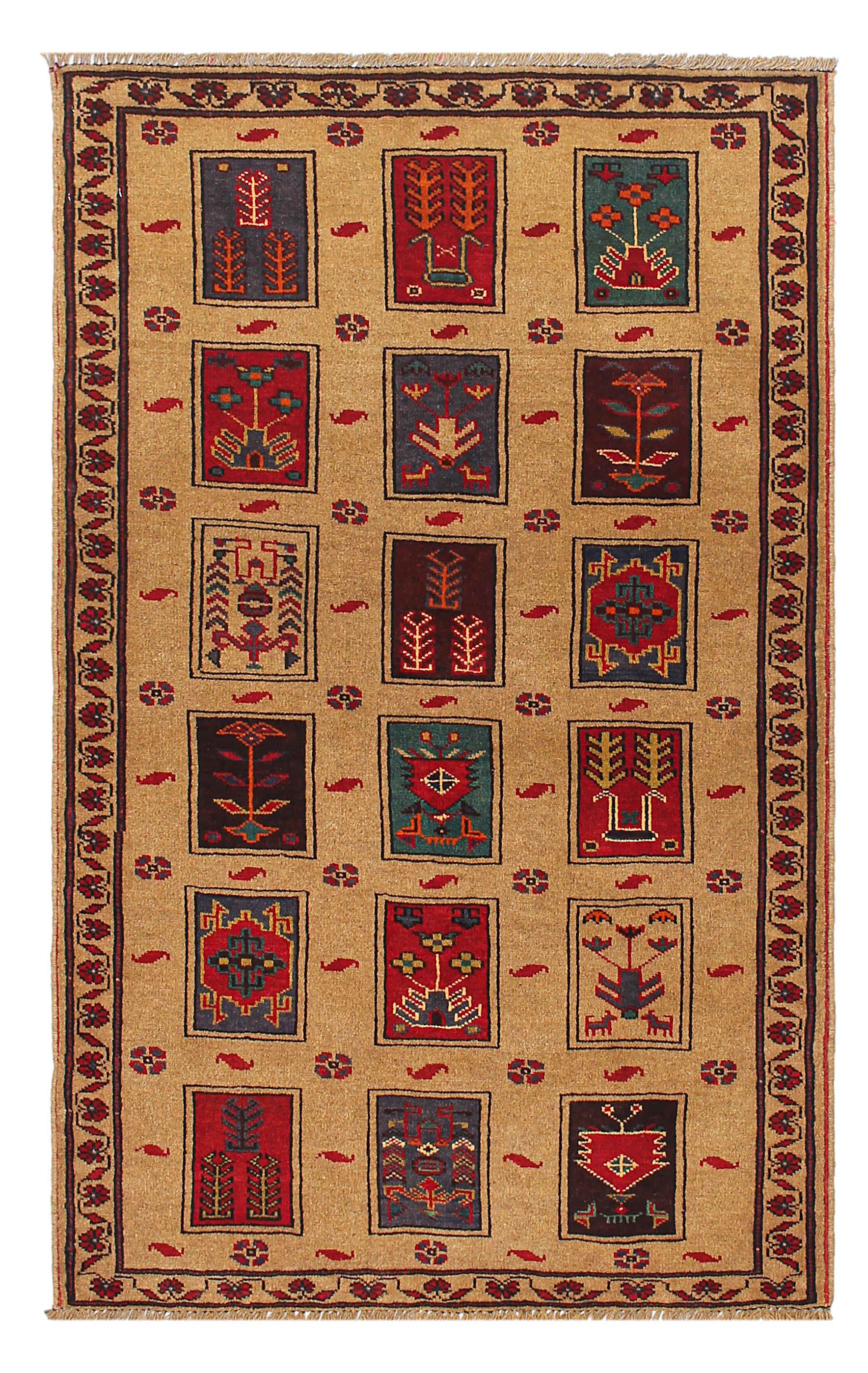 Handmade Adraskan Baluchi Afghan Rug