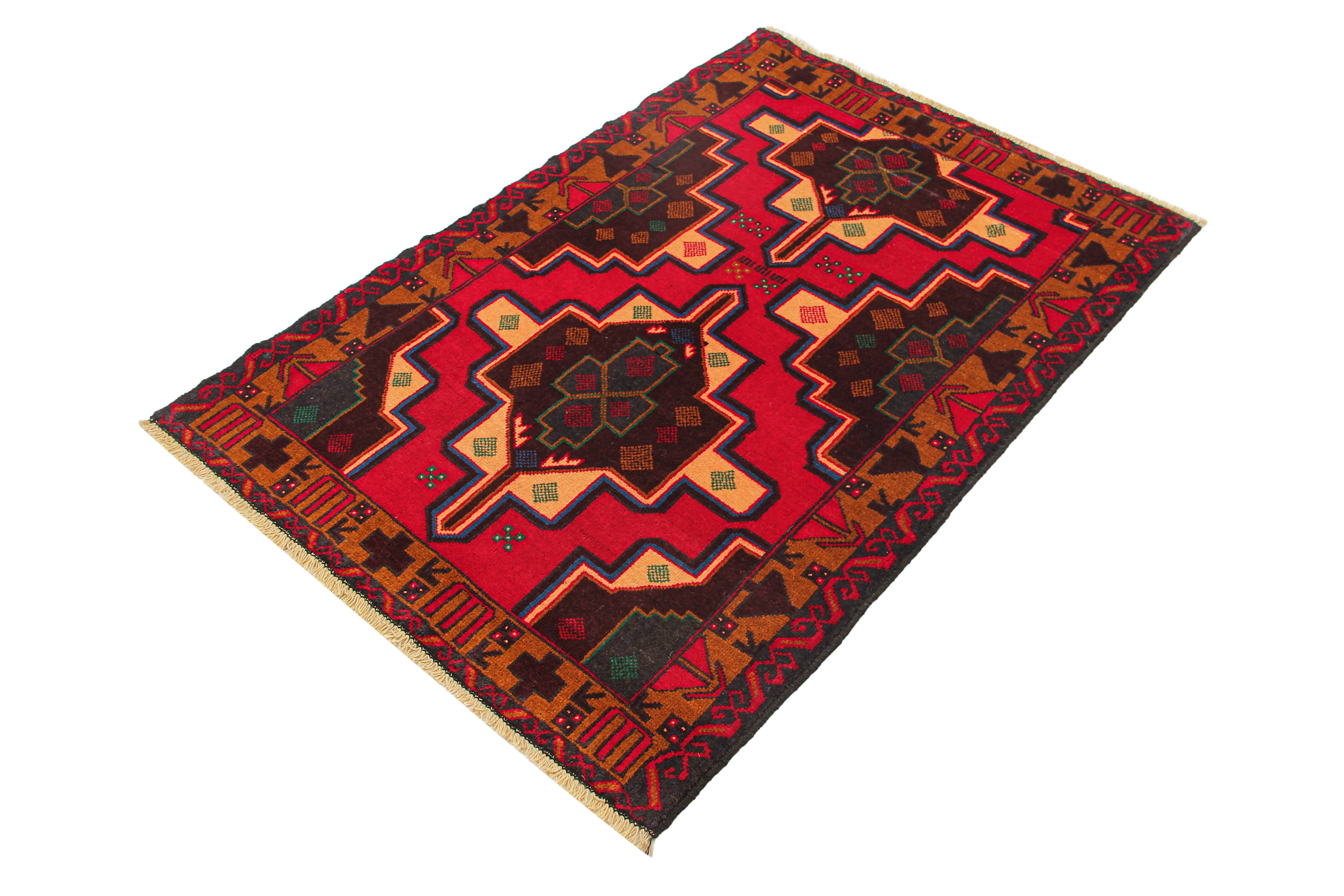 Handmade Adraskan Baluchi Afghan Rug