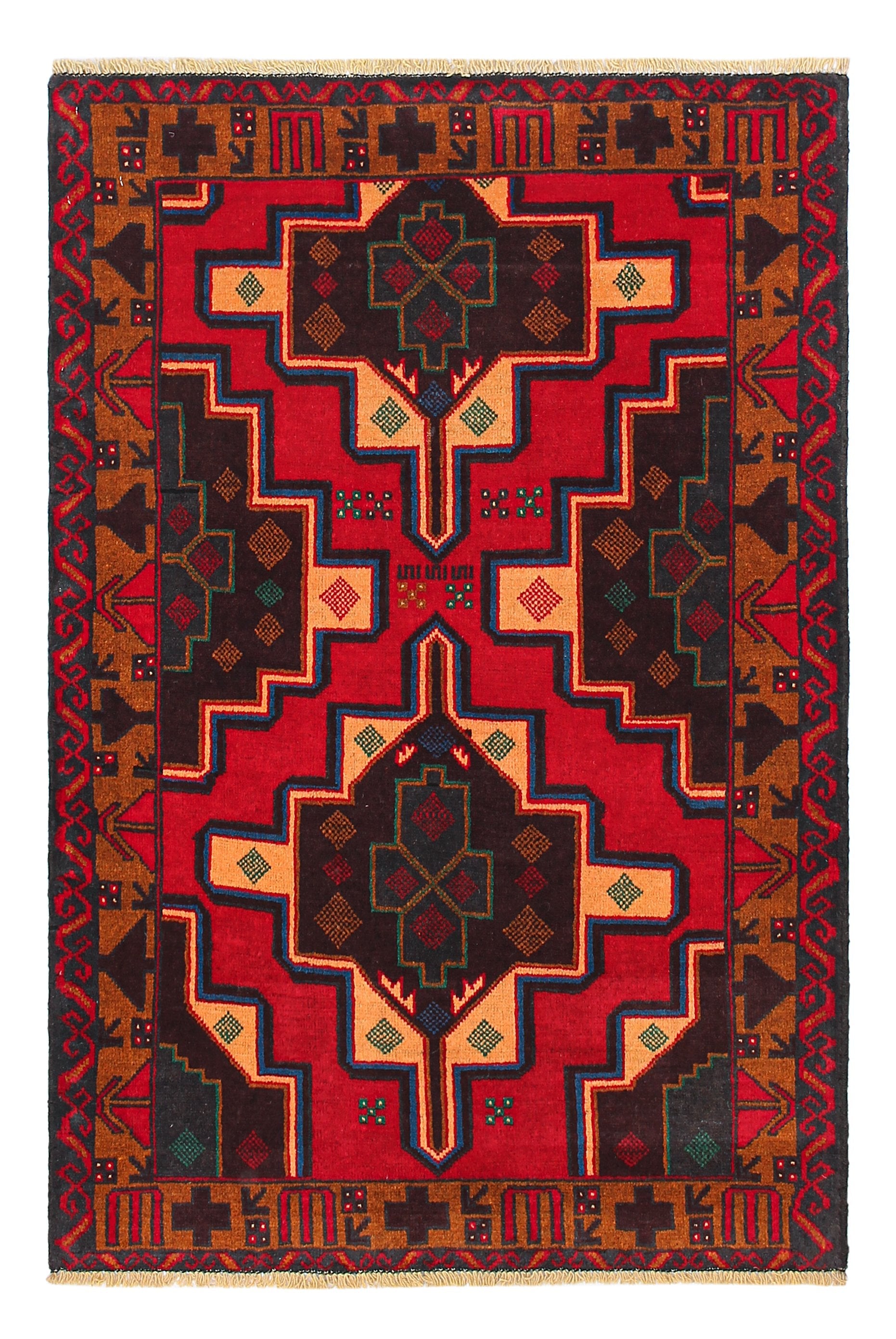 Handmade Adraskan Baluchi Afghan Rug