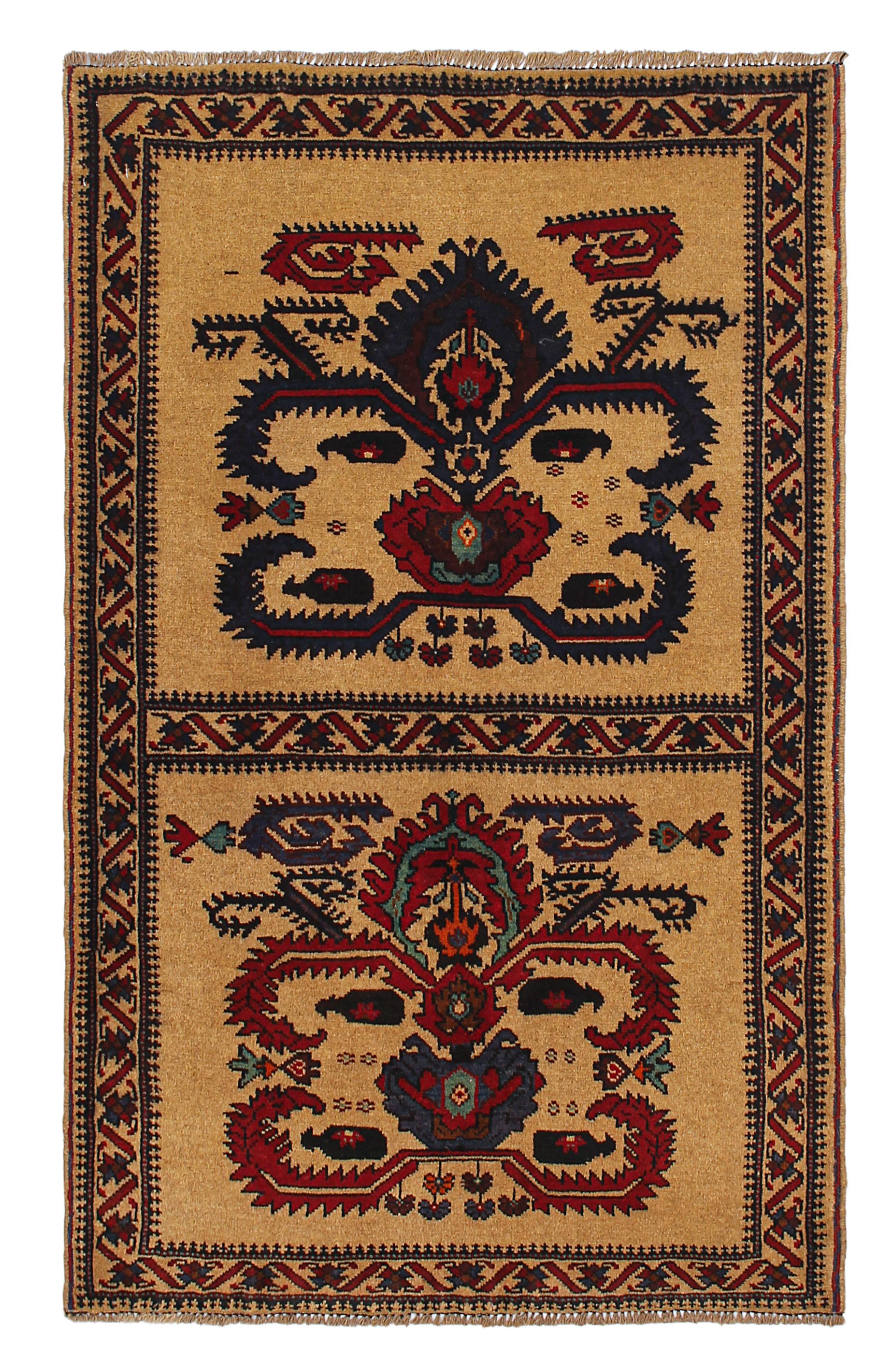 Handmade Adraskan Baluchi Afghan Rug