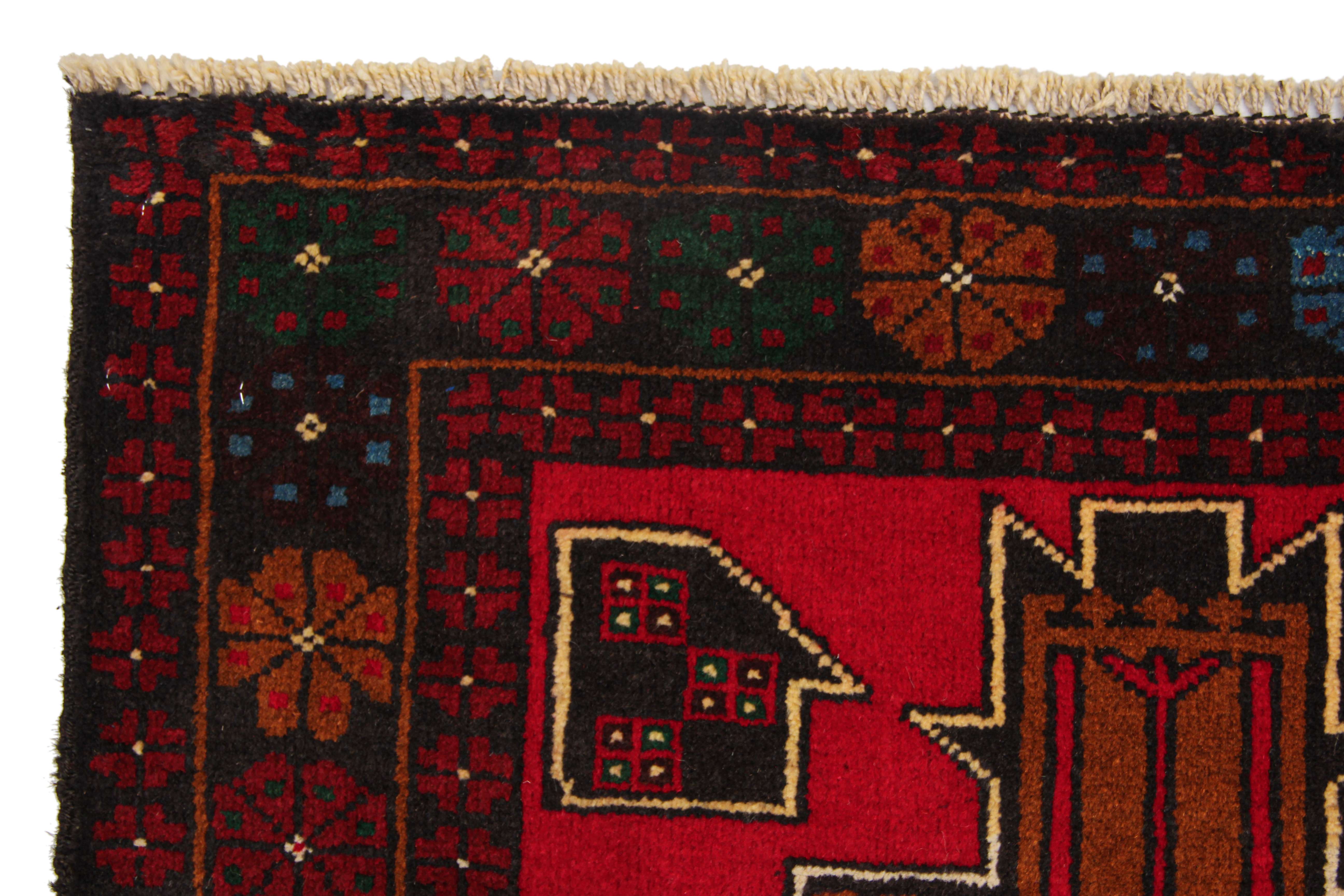 Handmade Adraskan Baluchi Afghan Rug