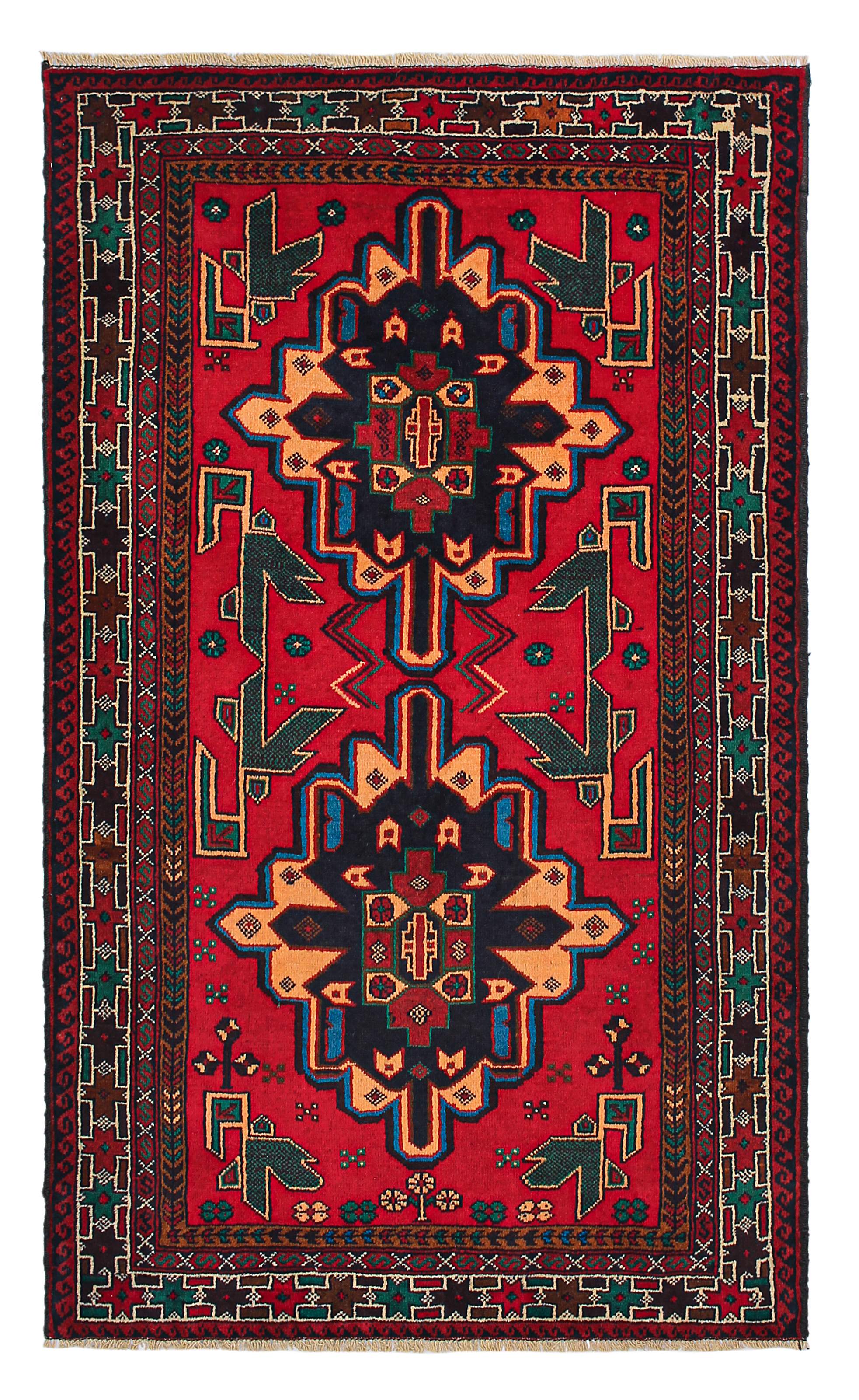 Handmade Adraskan Baluchi Afghan Rug