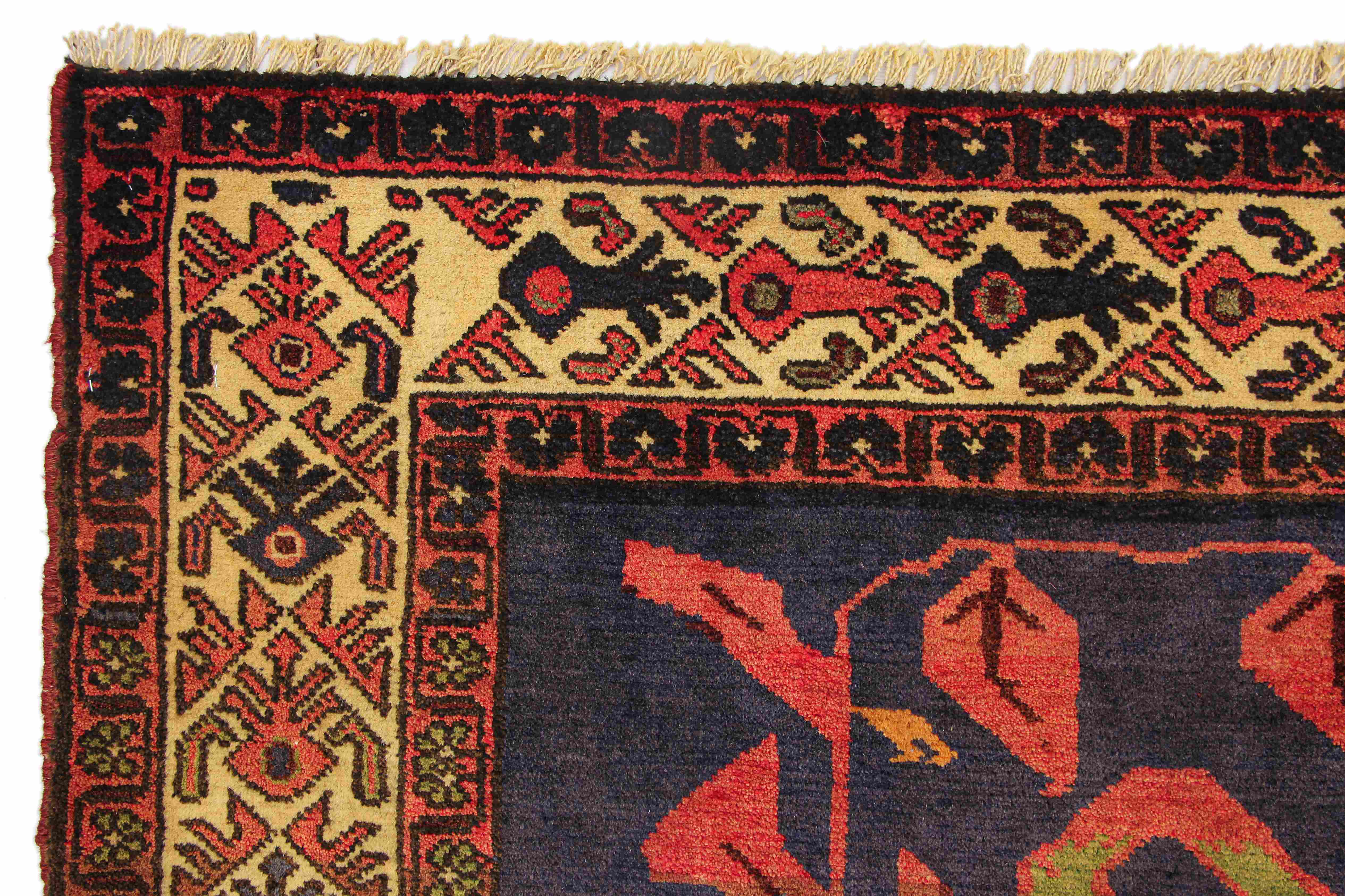 Handmade Adraskan Baluchi Afghan Rug