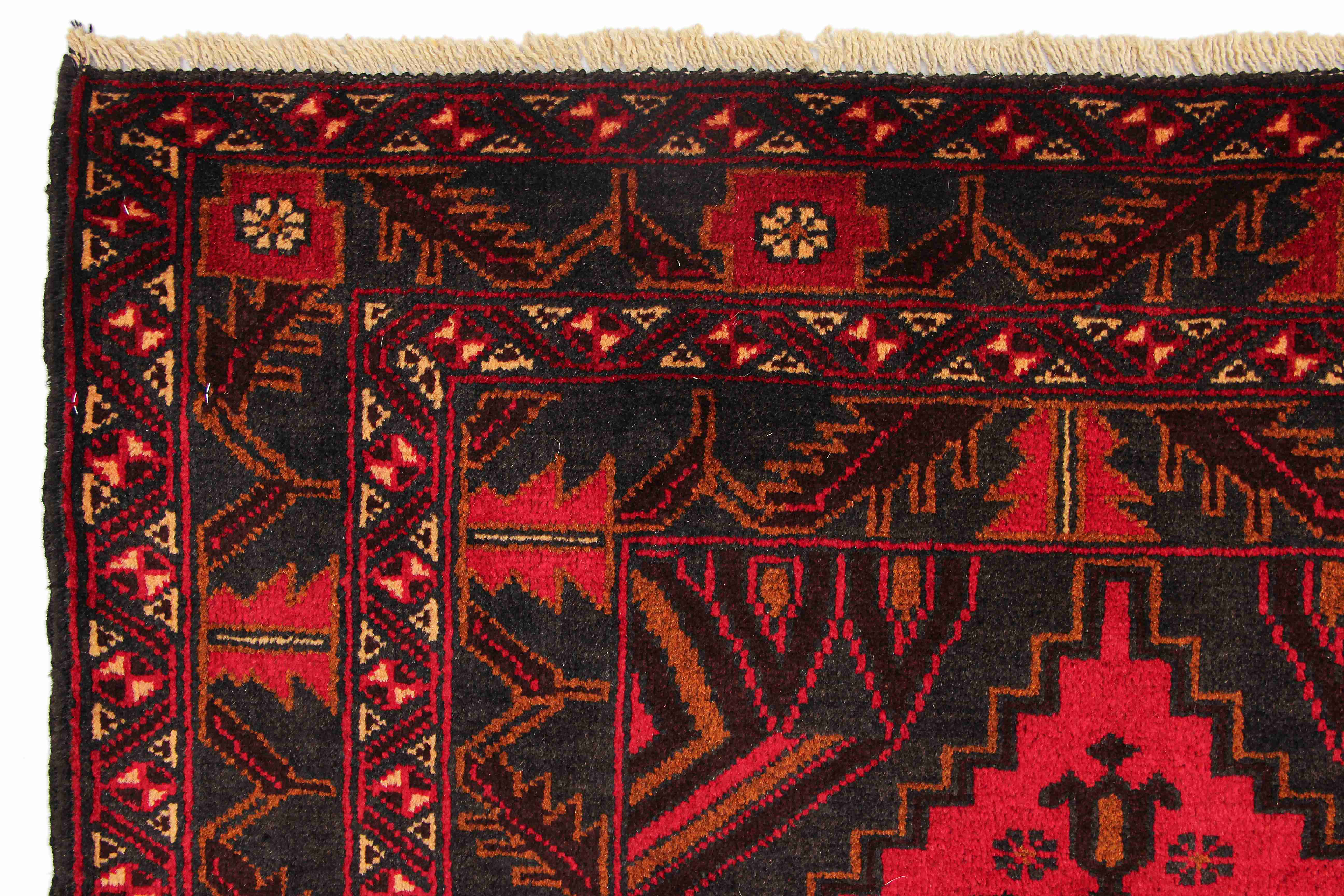 Handmade Adraskan Baluchi Afghan Rug