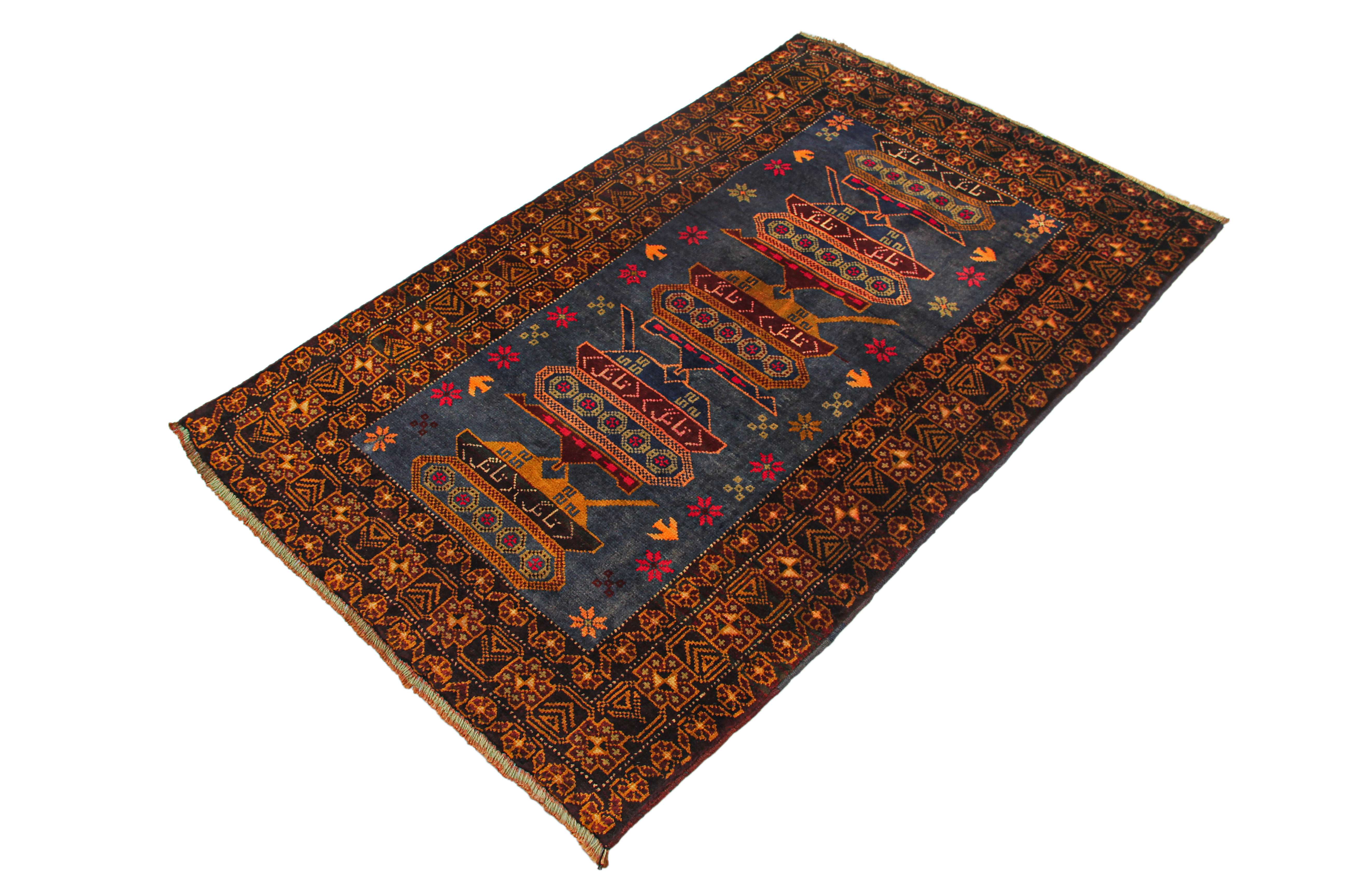 Handmade Adraskan Baluchi Afghan Rug