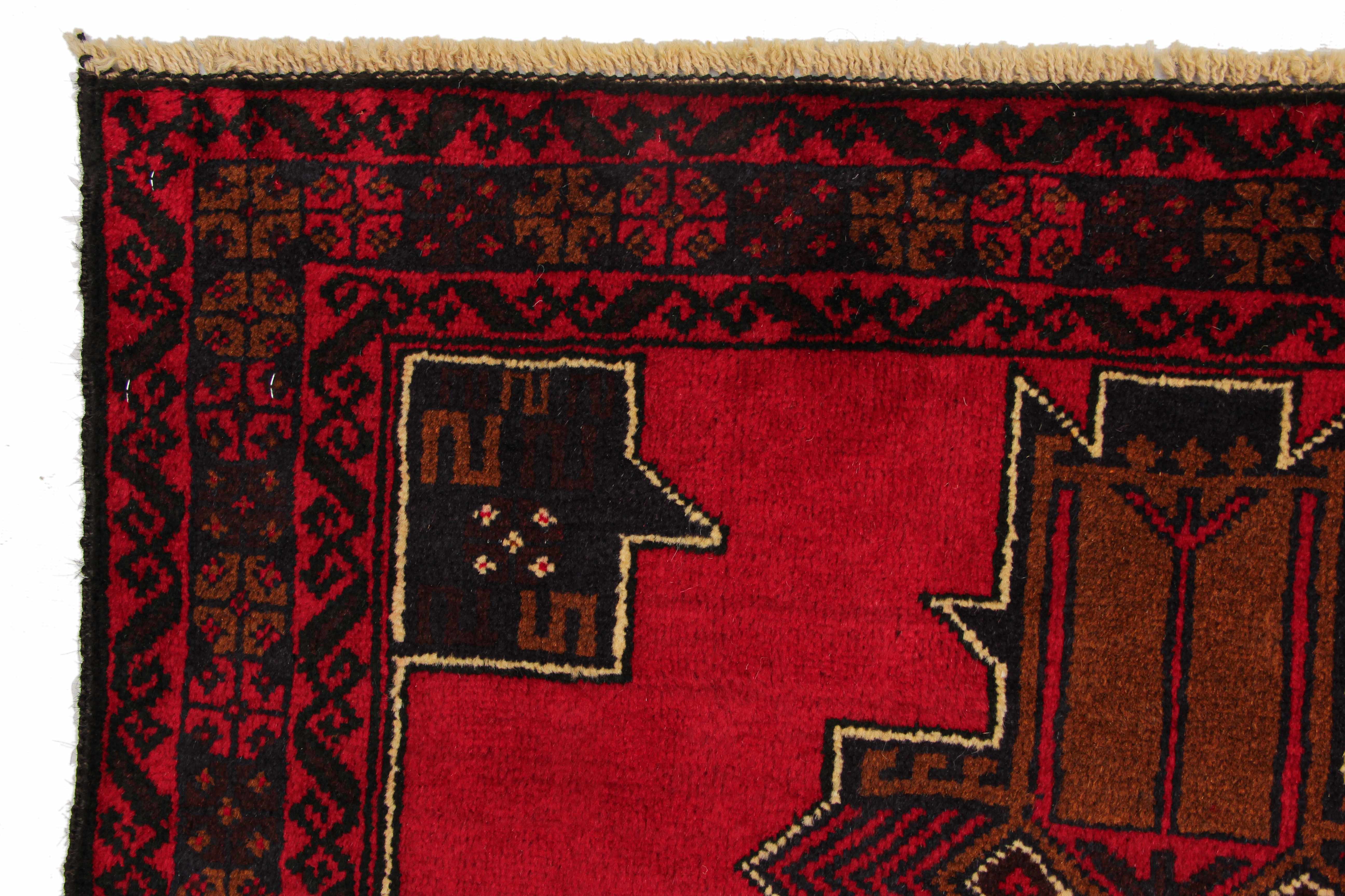Handmade Adraskan Baluchi Afghan Rug