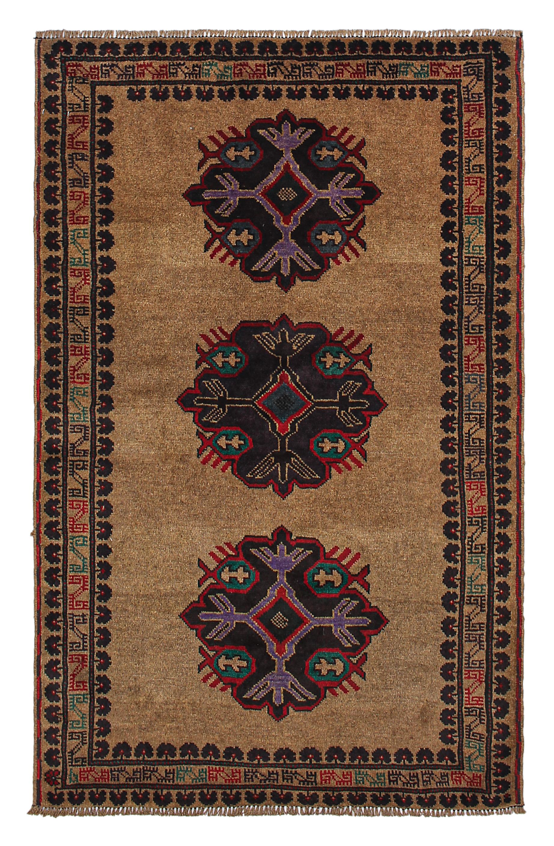 Handmade Adraskan Baluchi Afghan Rug