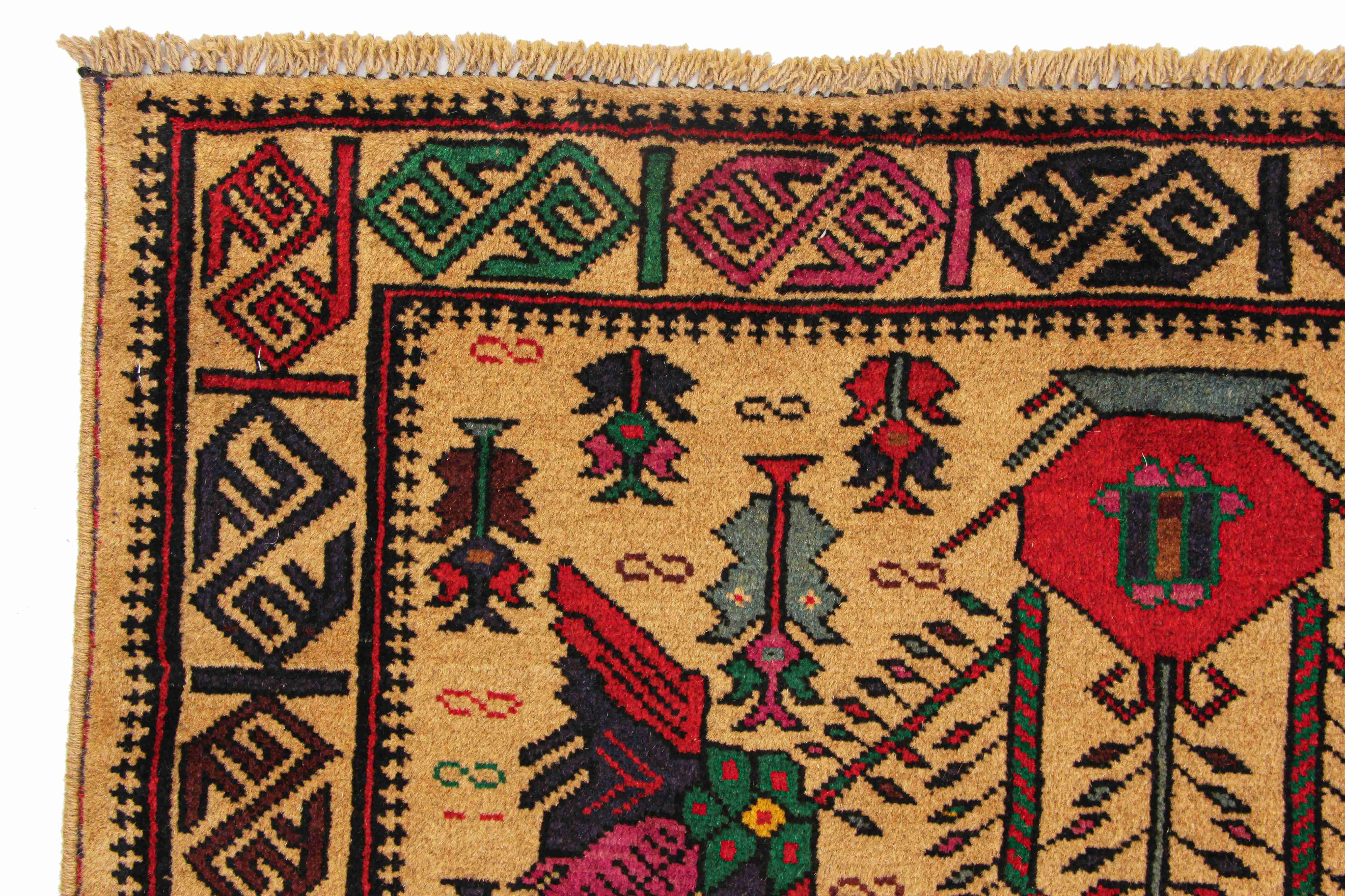 Handmade Adraskan Baluchi Afghan Rug