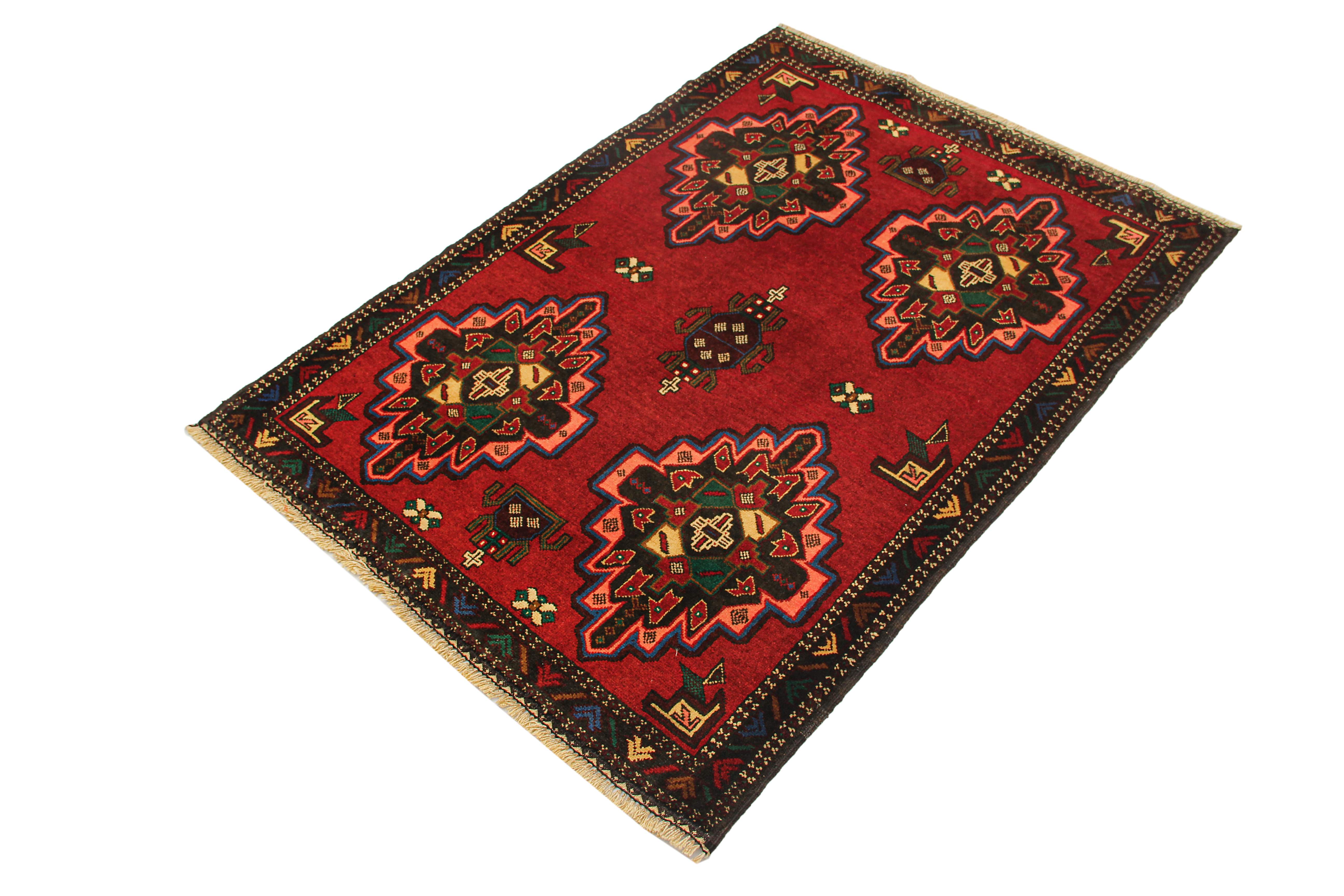 Handmade Adraskan Baluchi Afghan Rug