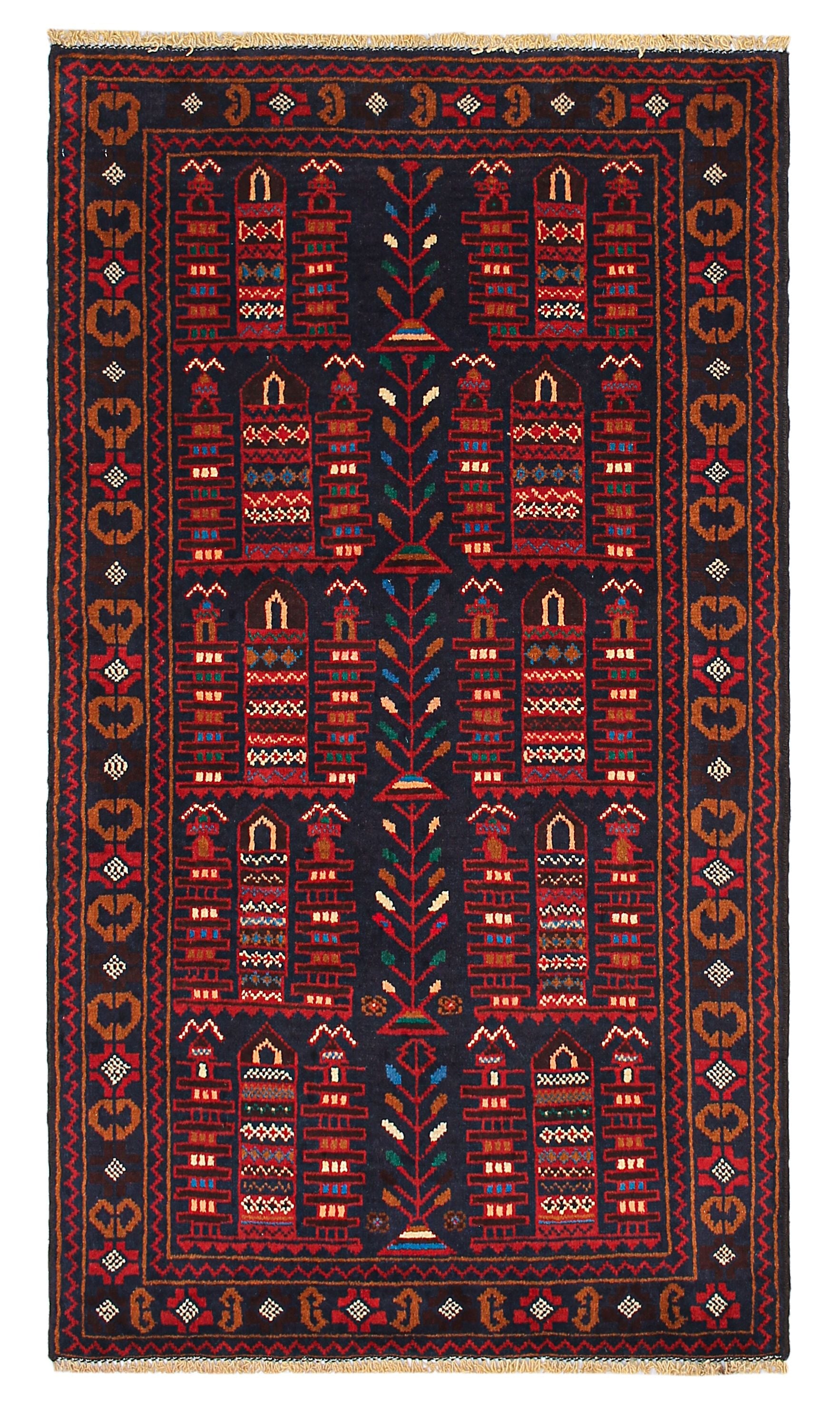 Handmade Adraskan Baluchi Afghan Rug
