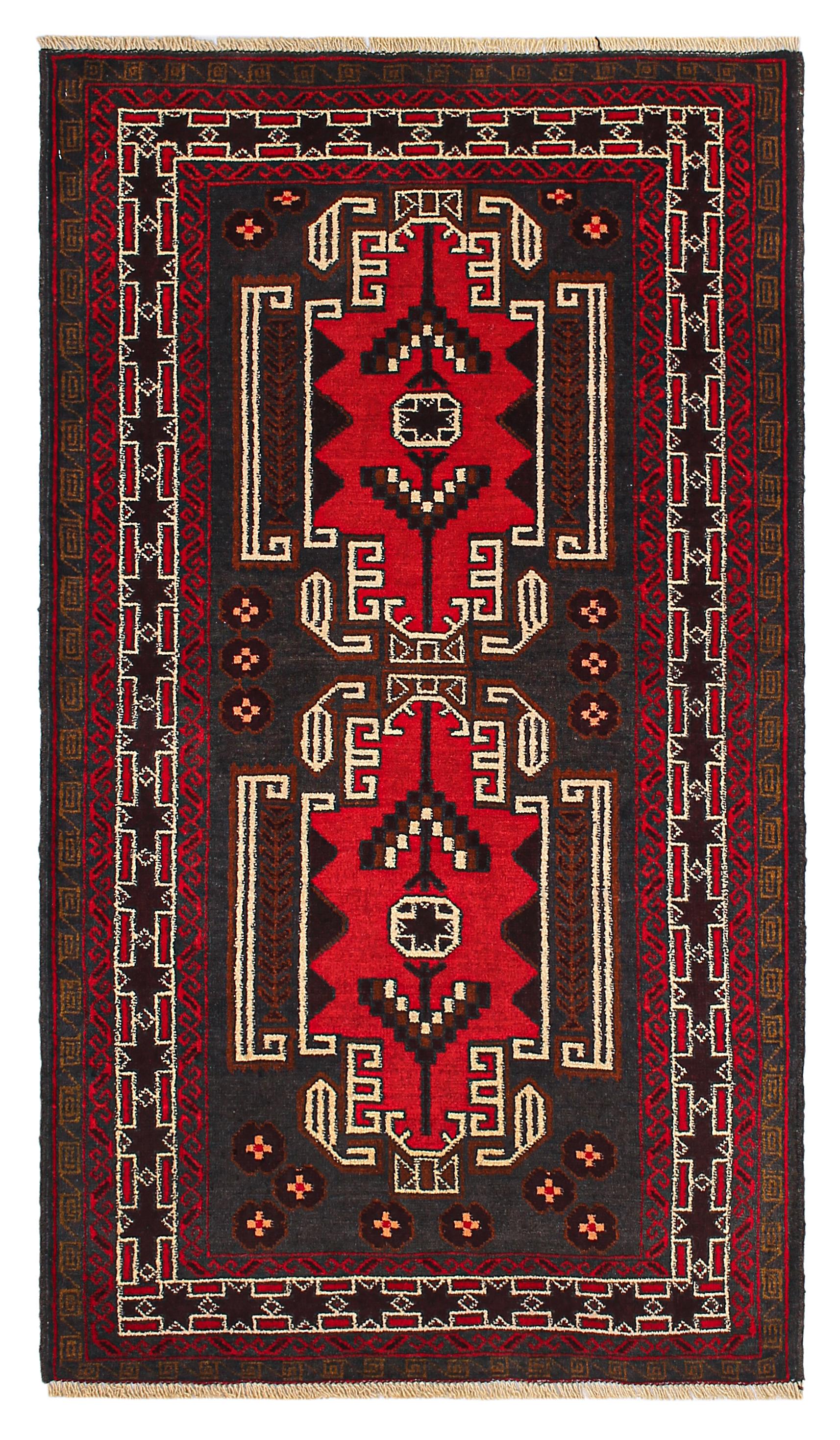 Handmade Adraskan Baluchi Afghan Rug