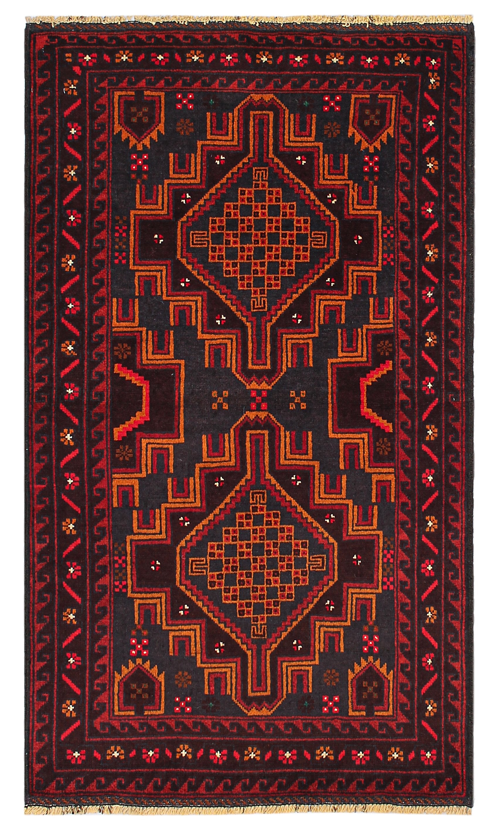 Handmade Adraskan Baluchi Afghan Rug