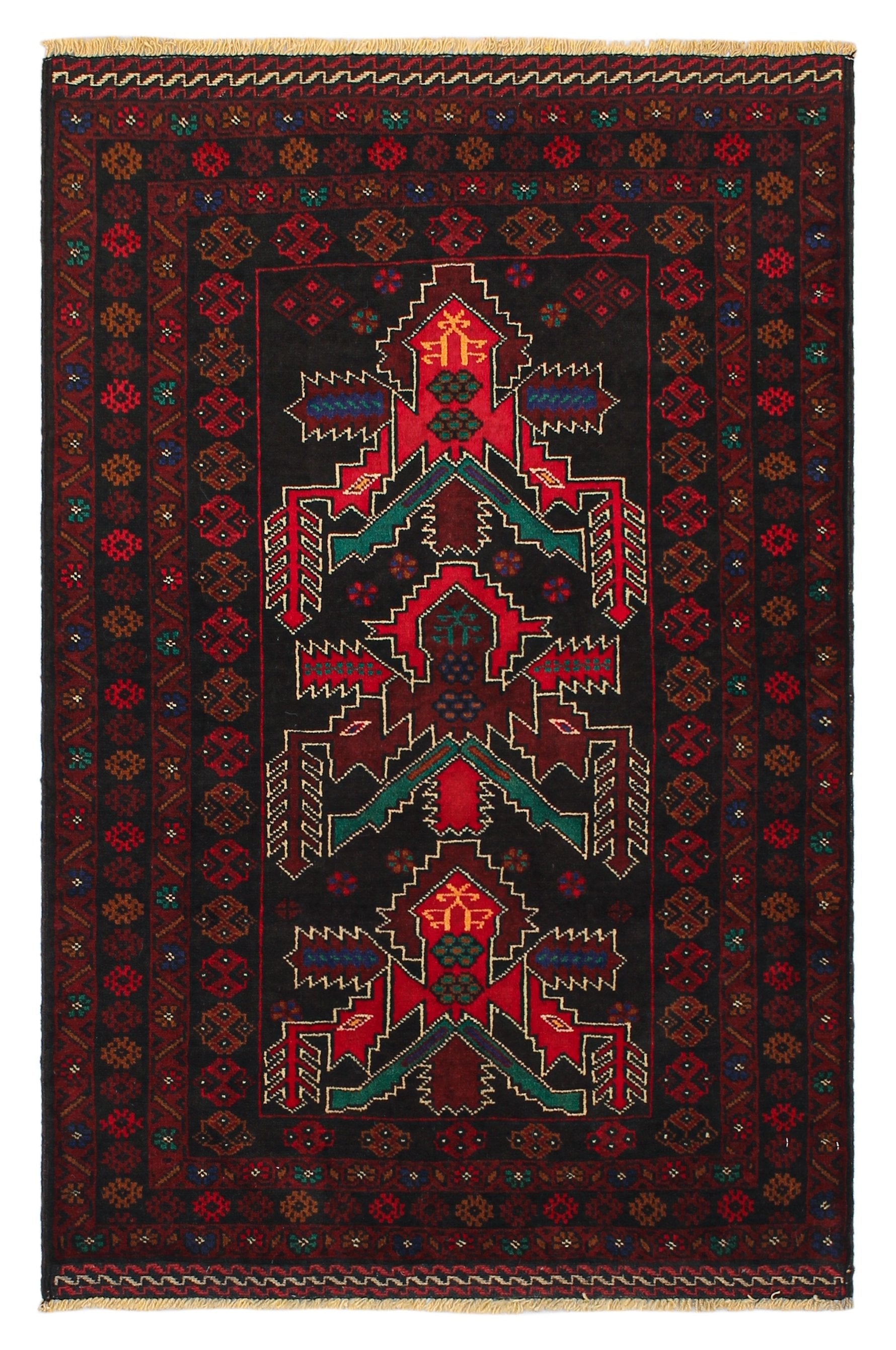Handmade Adraskan Baluchi Afghan Rug