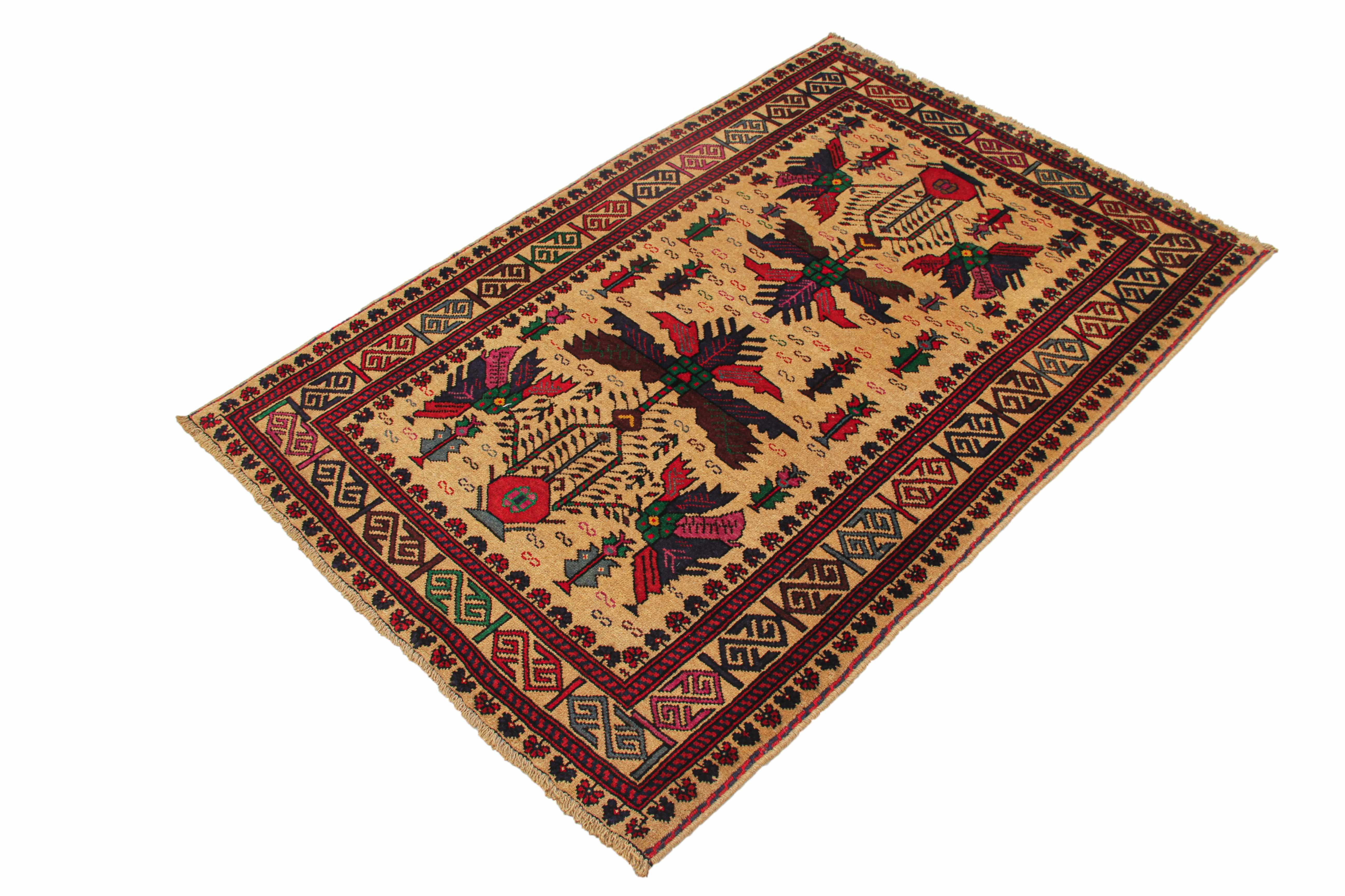 Handmade Adraskan Baluchi Afghan Rug