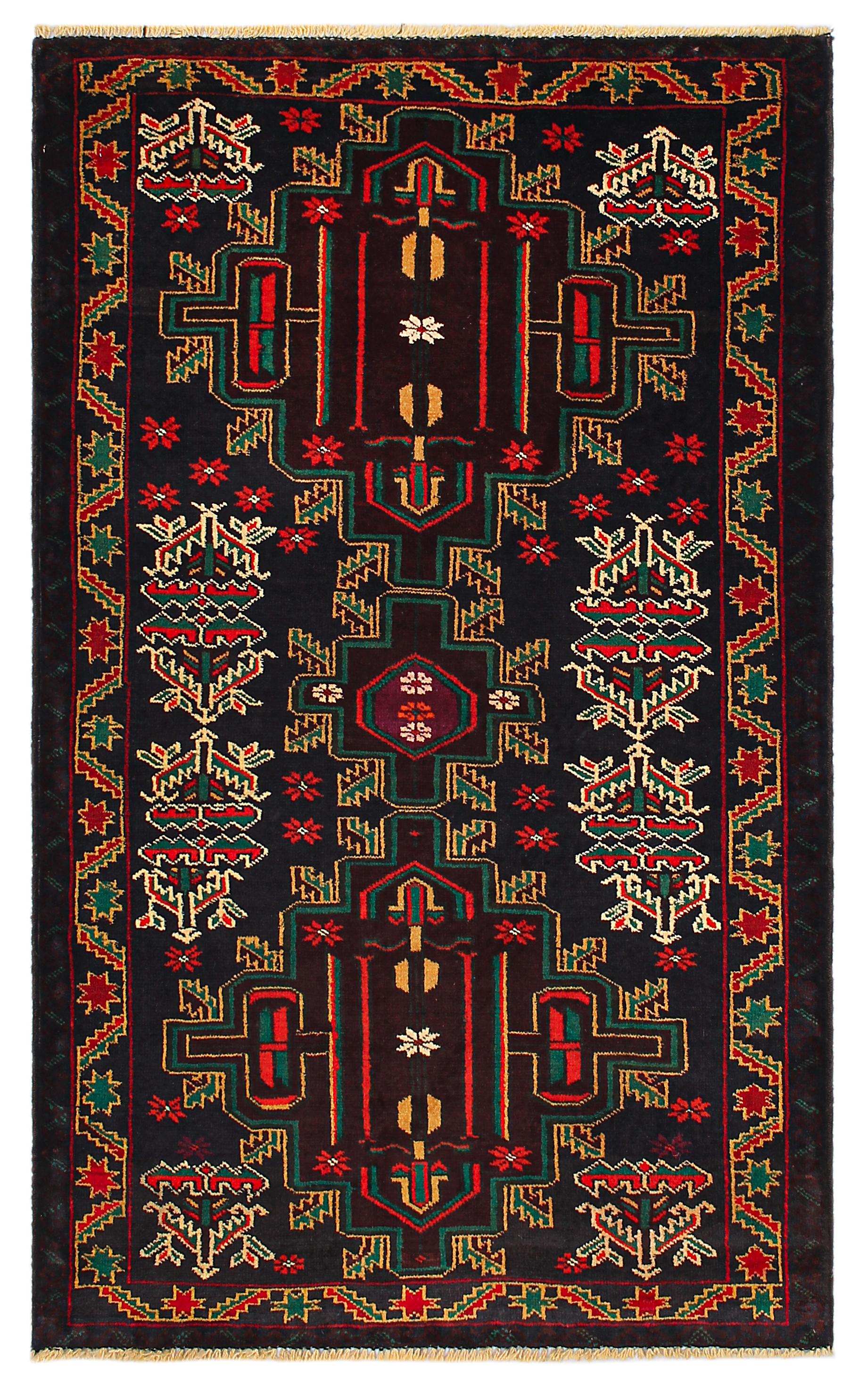 Handmade Adraskan Baluchi Afghan Rug