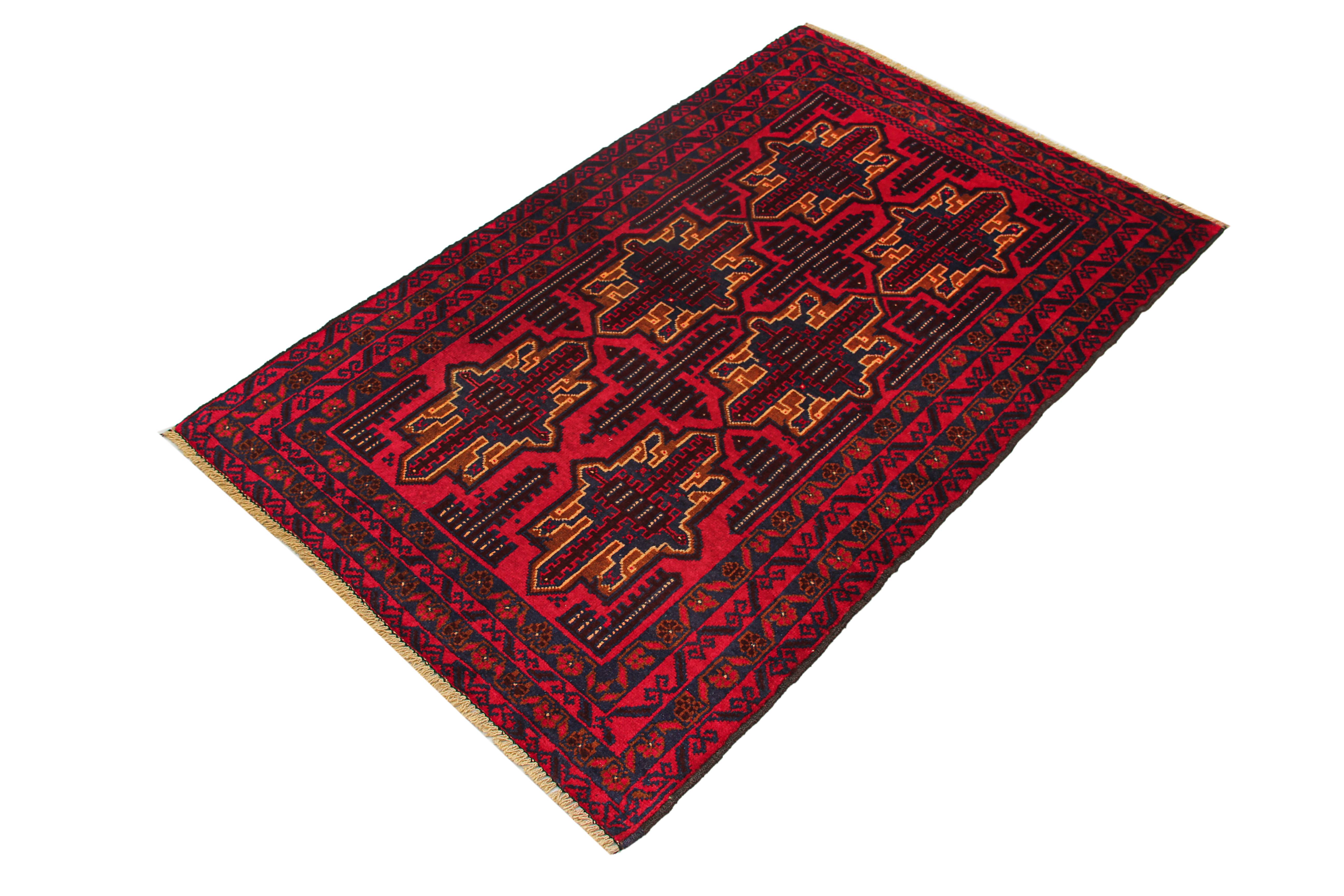 Handmade Adraskan Baluchi Afghan Rug