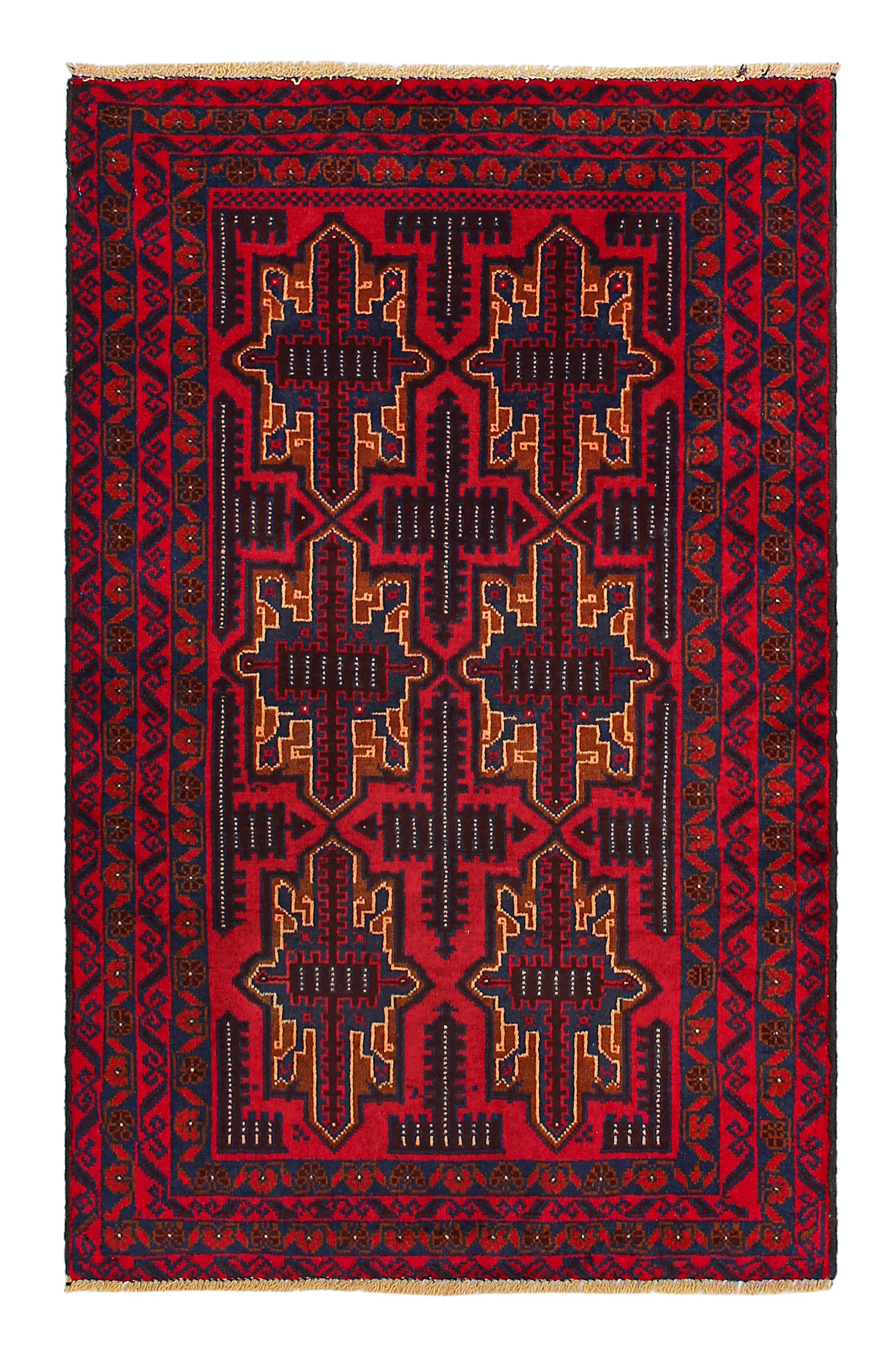 Handmade Adraskan Baluchi Afghan Rug