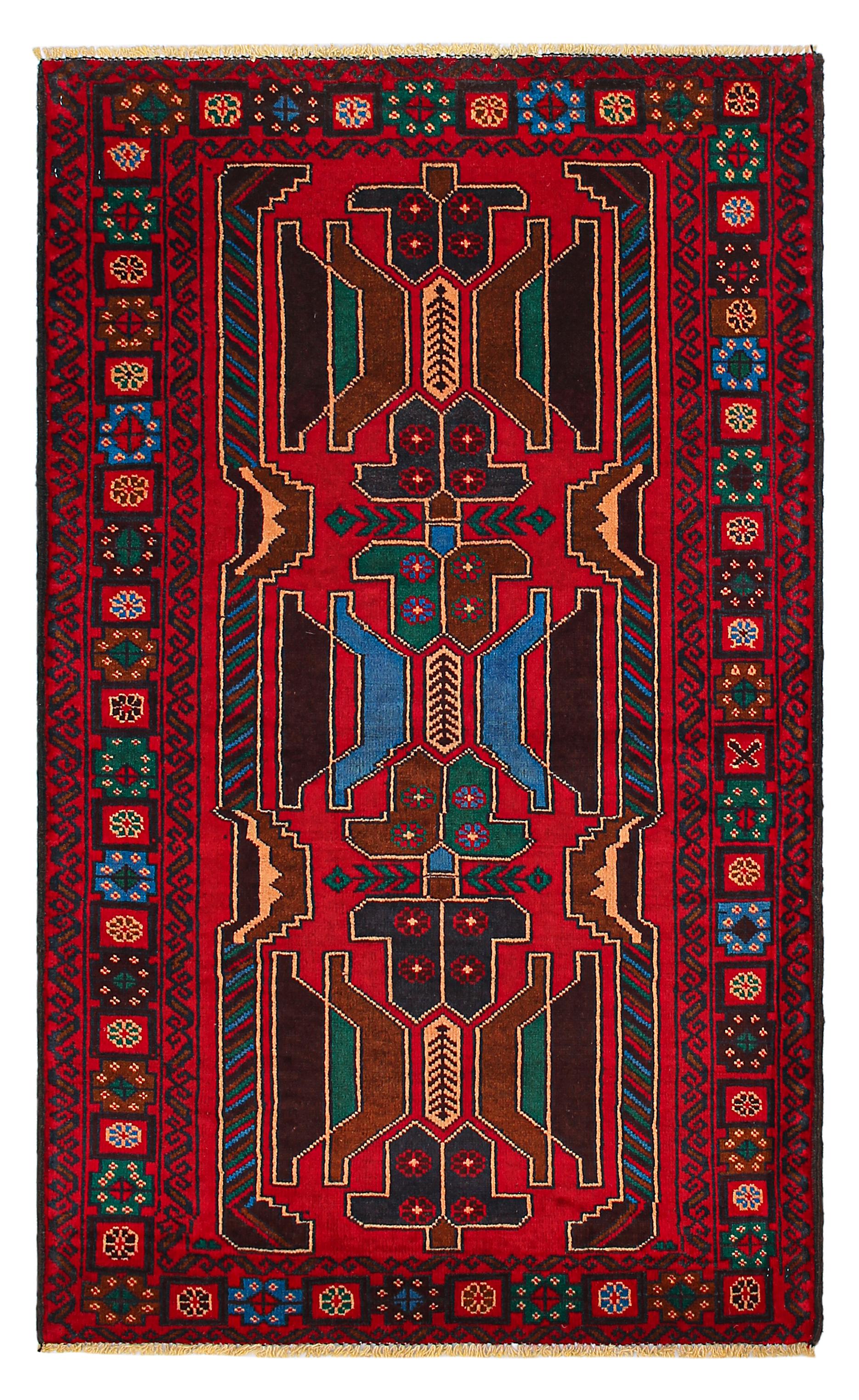 Handmade Adraskan Baluchi Afghan Rug