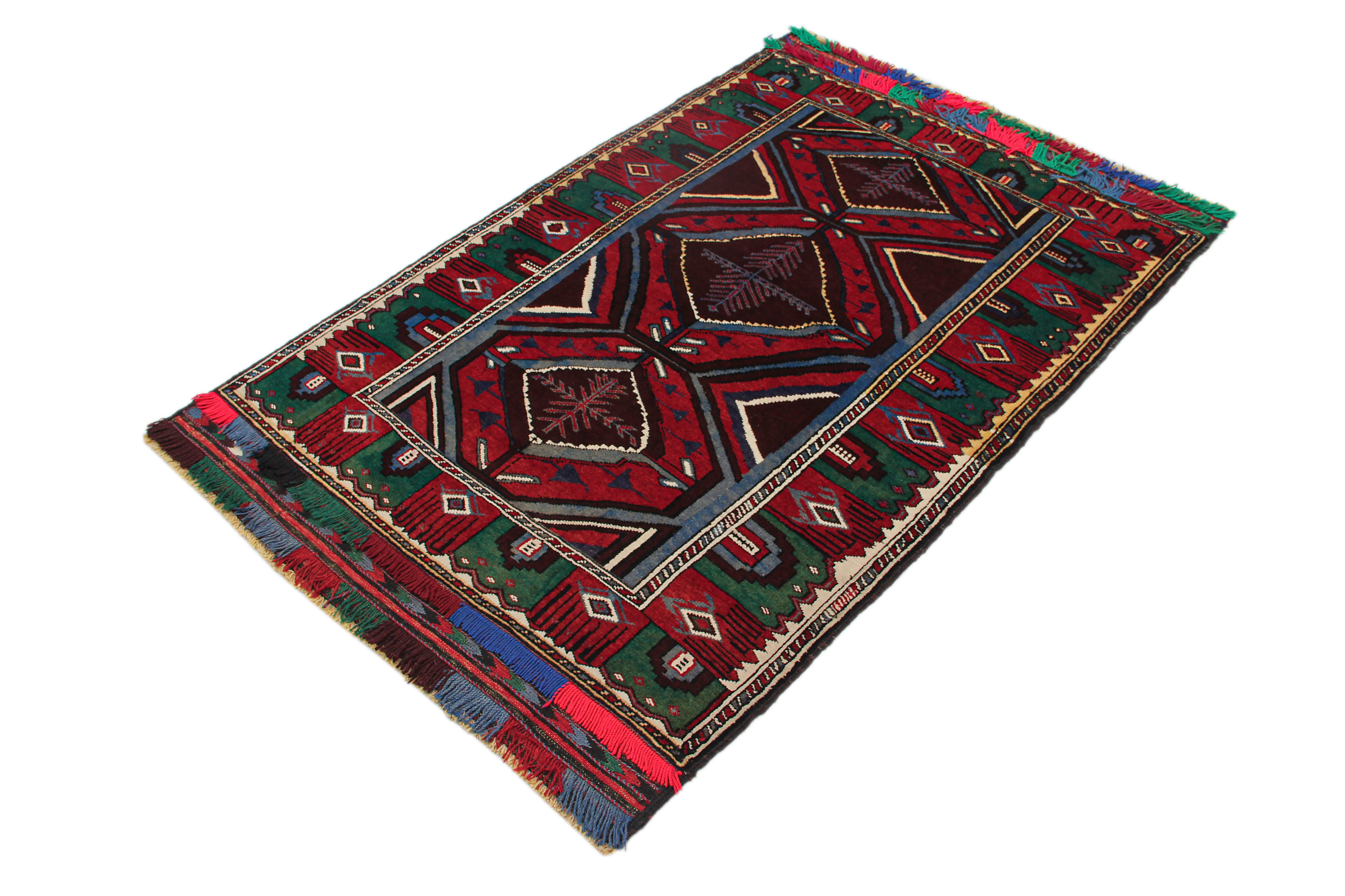 Handmade Adraskan Baluchi Afghan Rug
