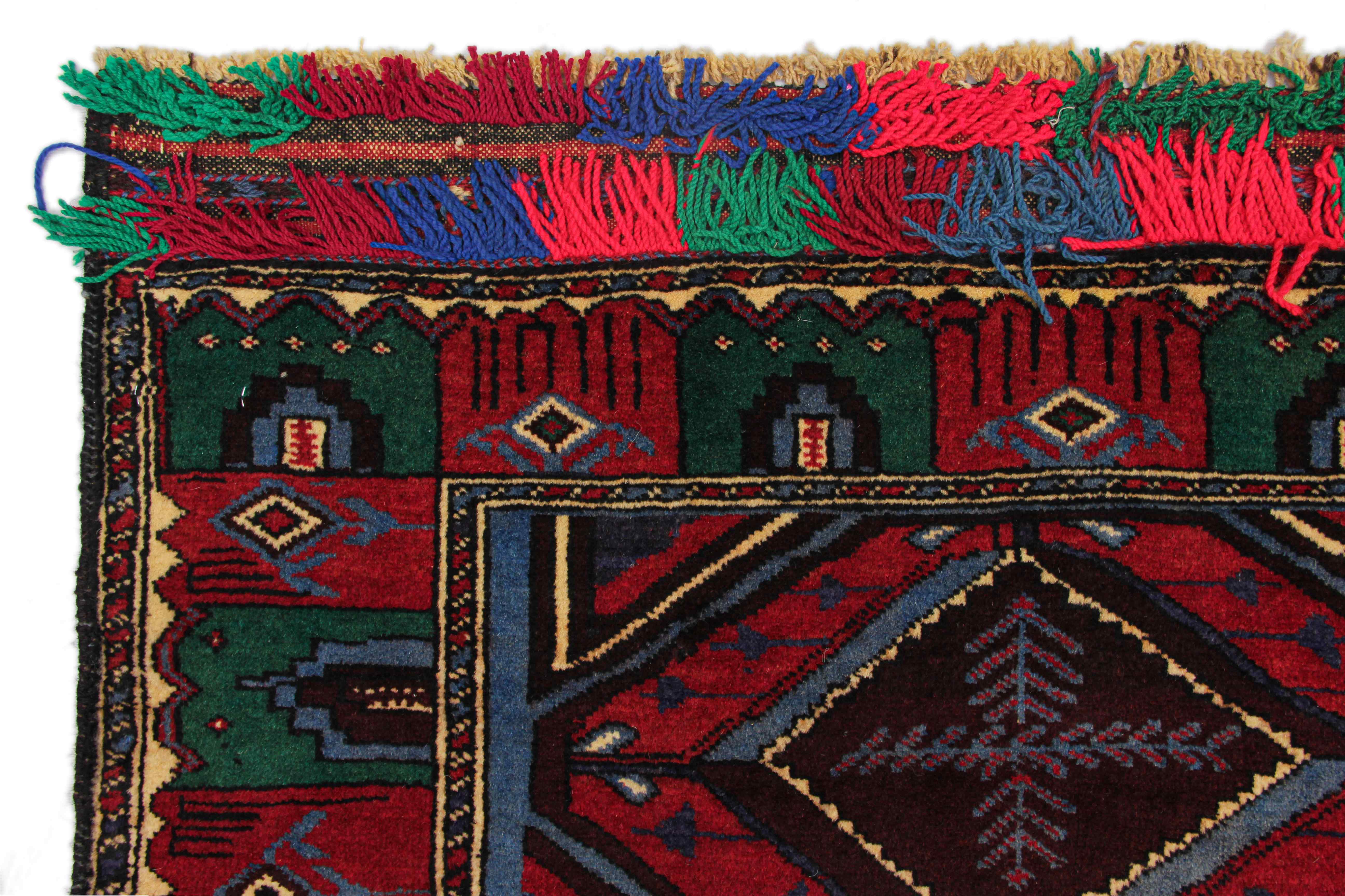 Handmade Adraskan Baluchi Afghan Rug