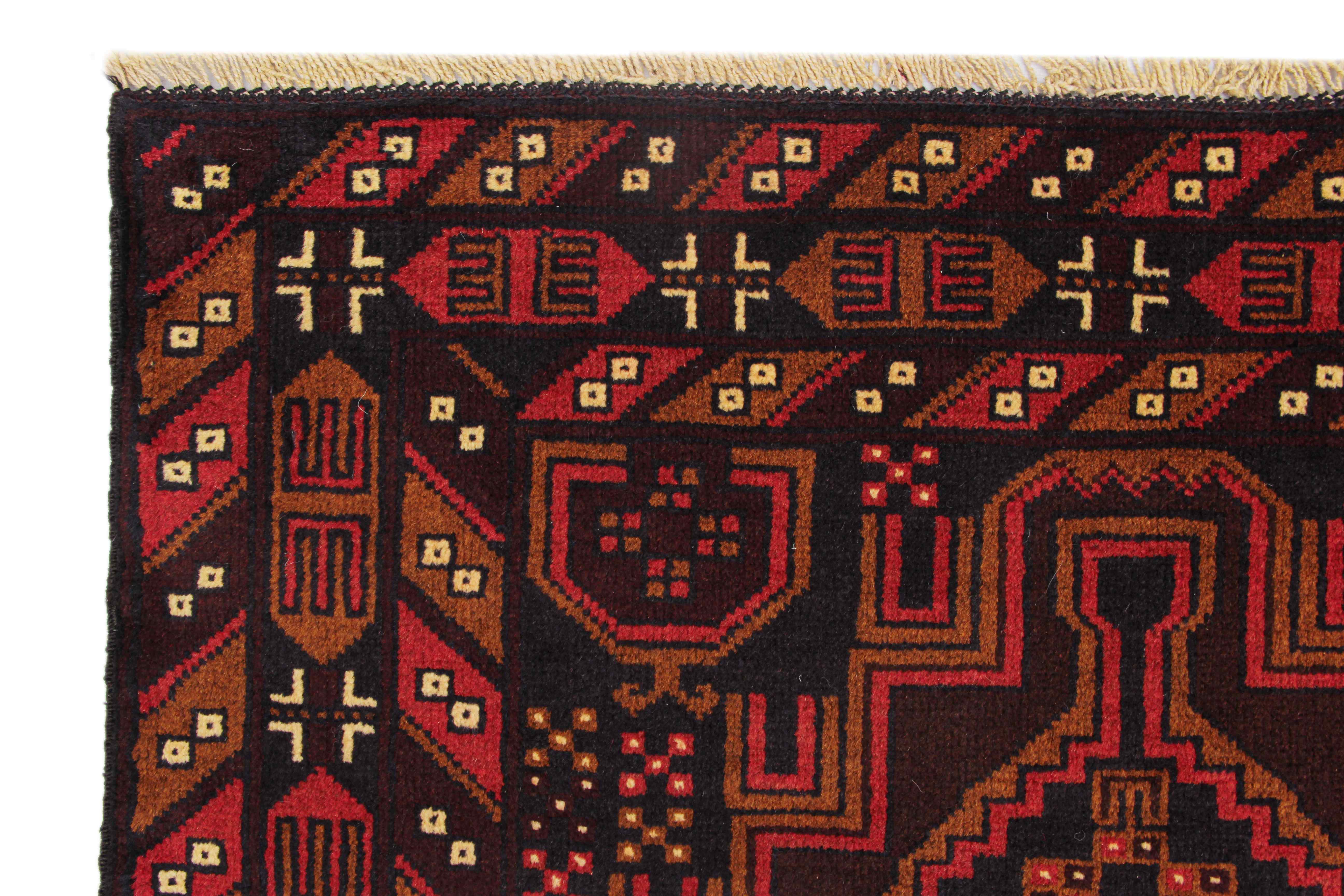 Handmade Adraskan Baluchi Afghan Rug