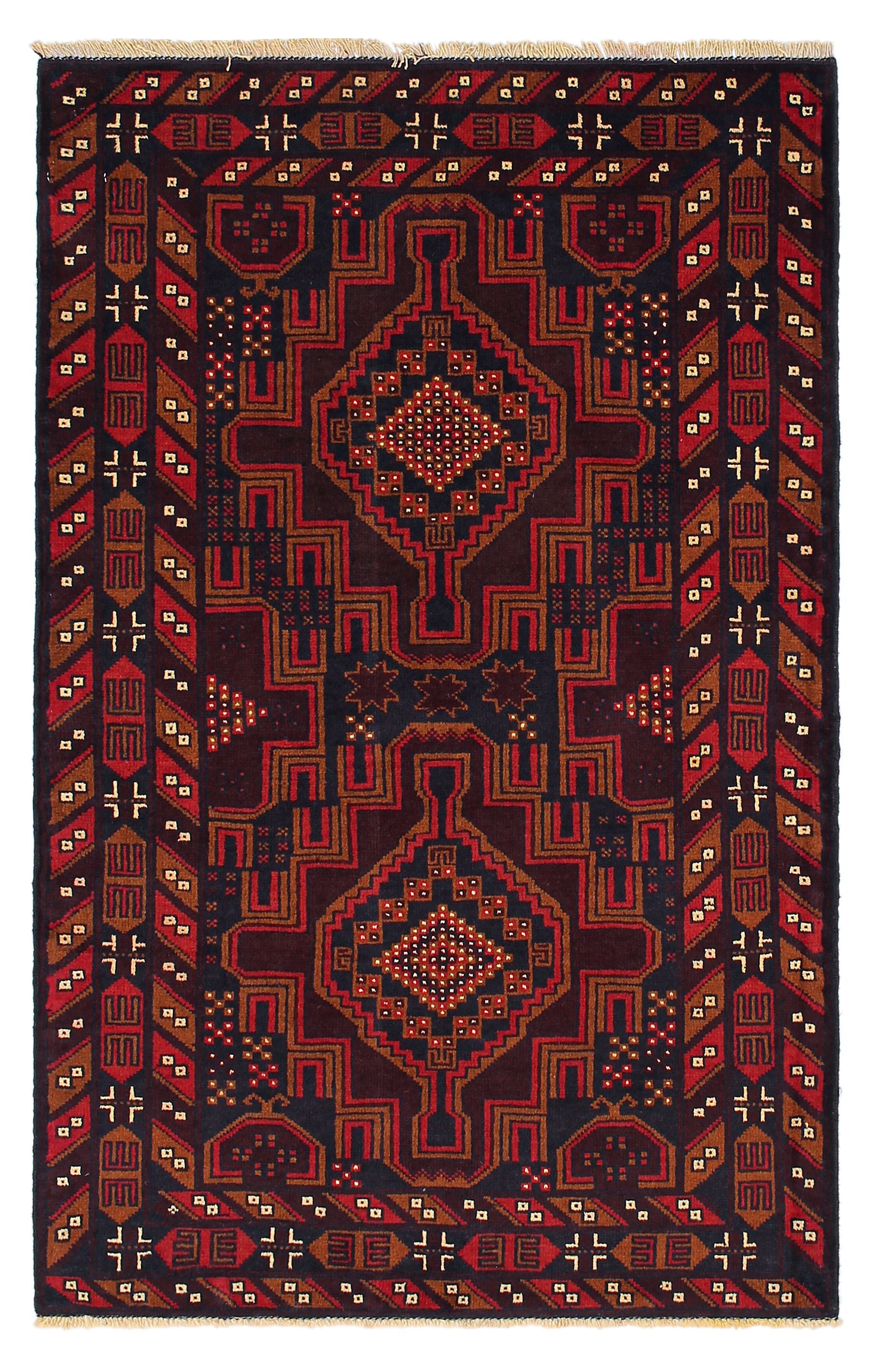 Handmade Adraskan Baluchi Afghan Rug