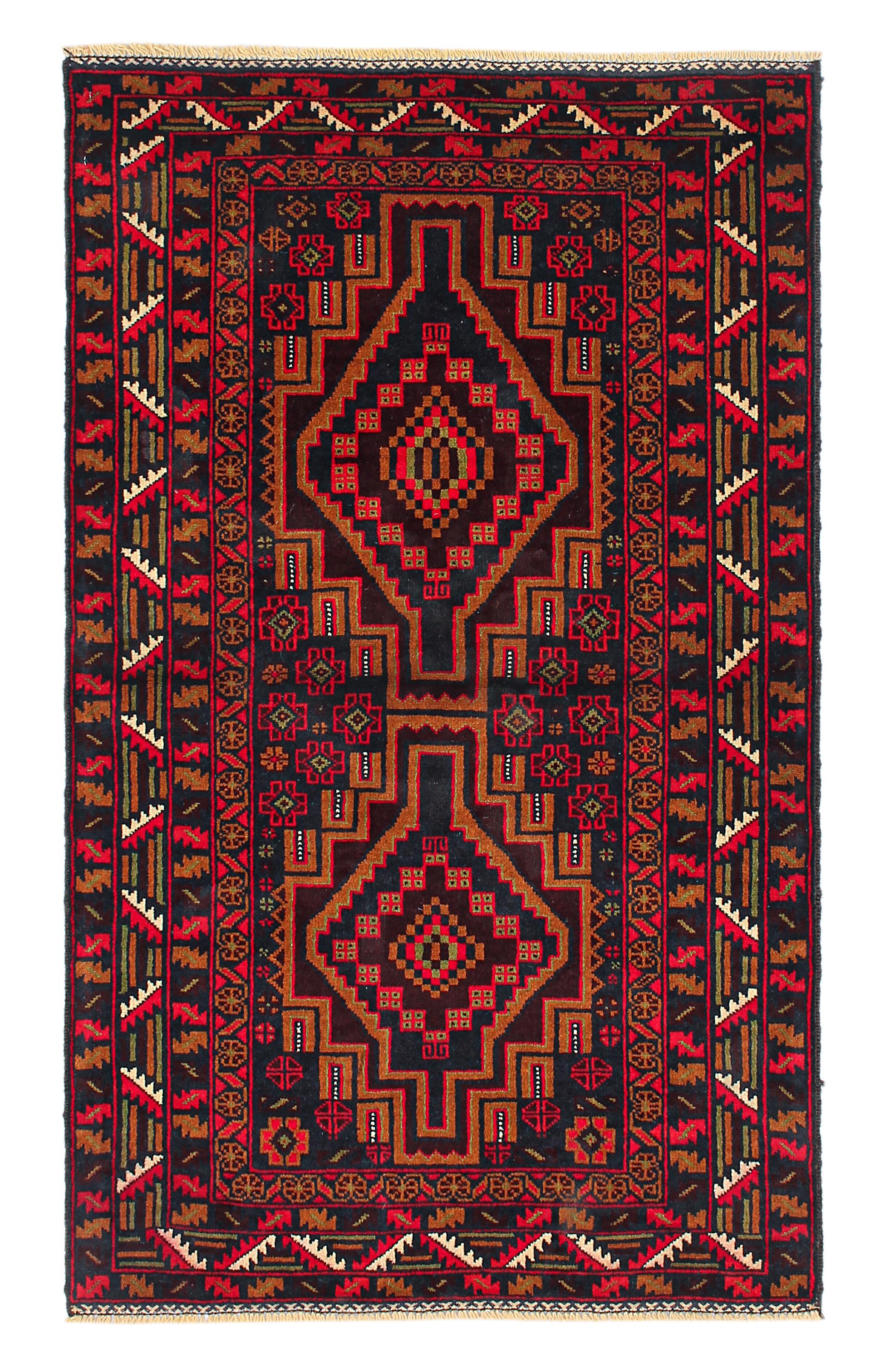 Handmade Adraskan Baluchi Afghan Rug