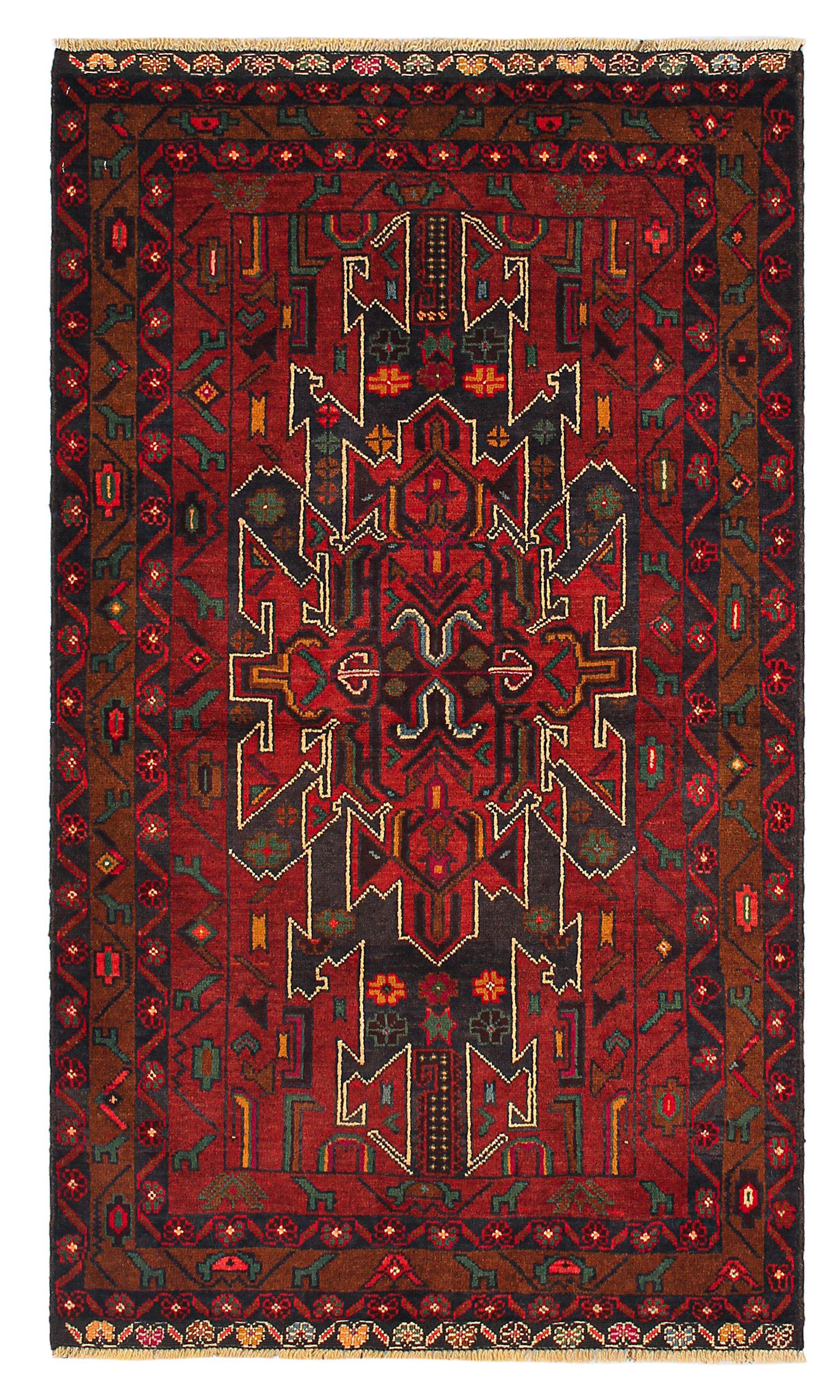 Handmade Adraskan Baluchi Afghan Rug