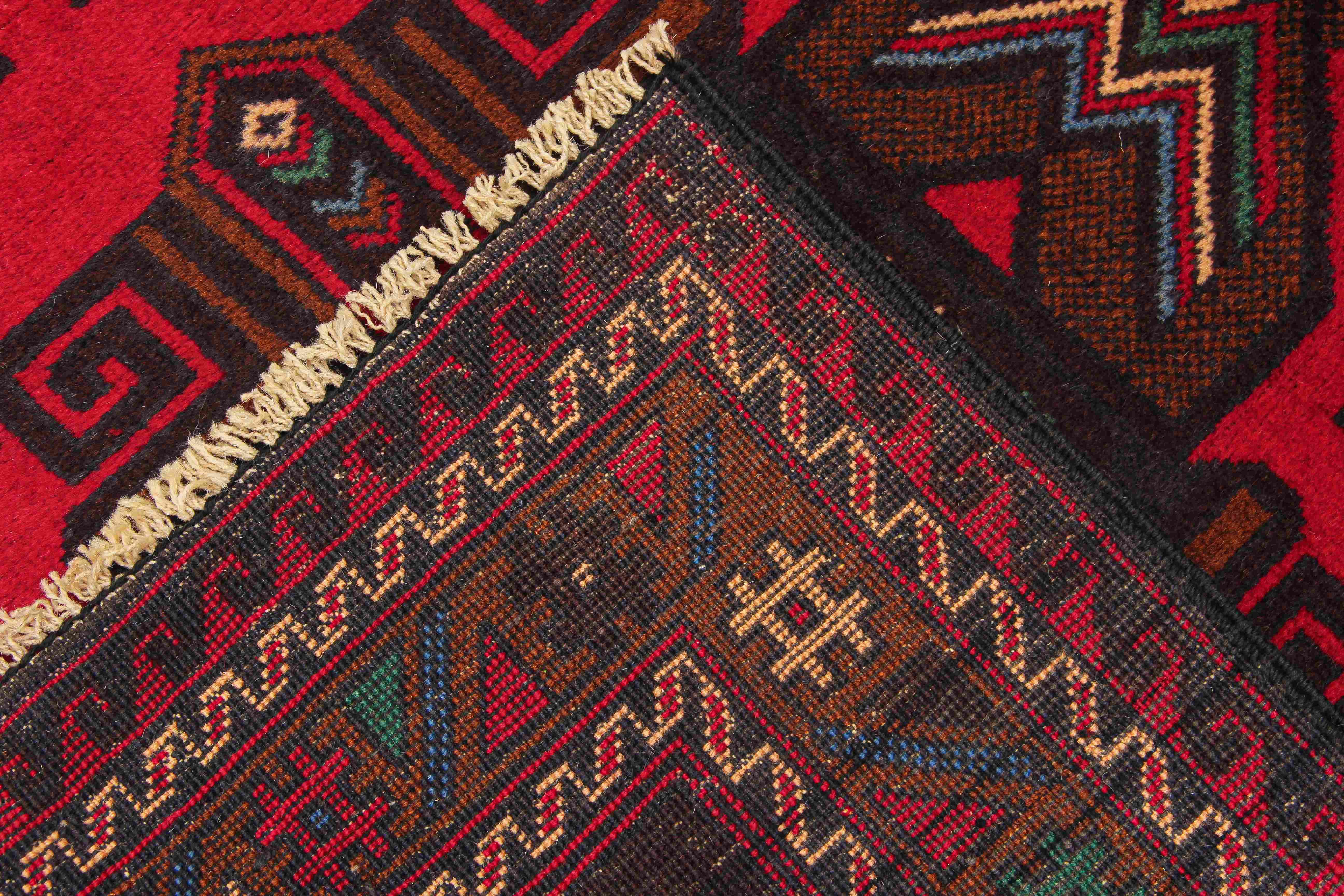 Handmade Adraskan Baluchi Afghan Rug