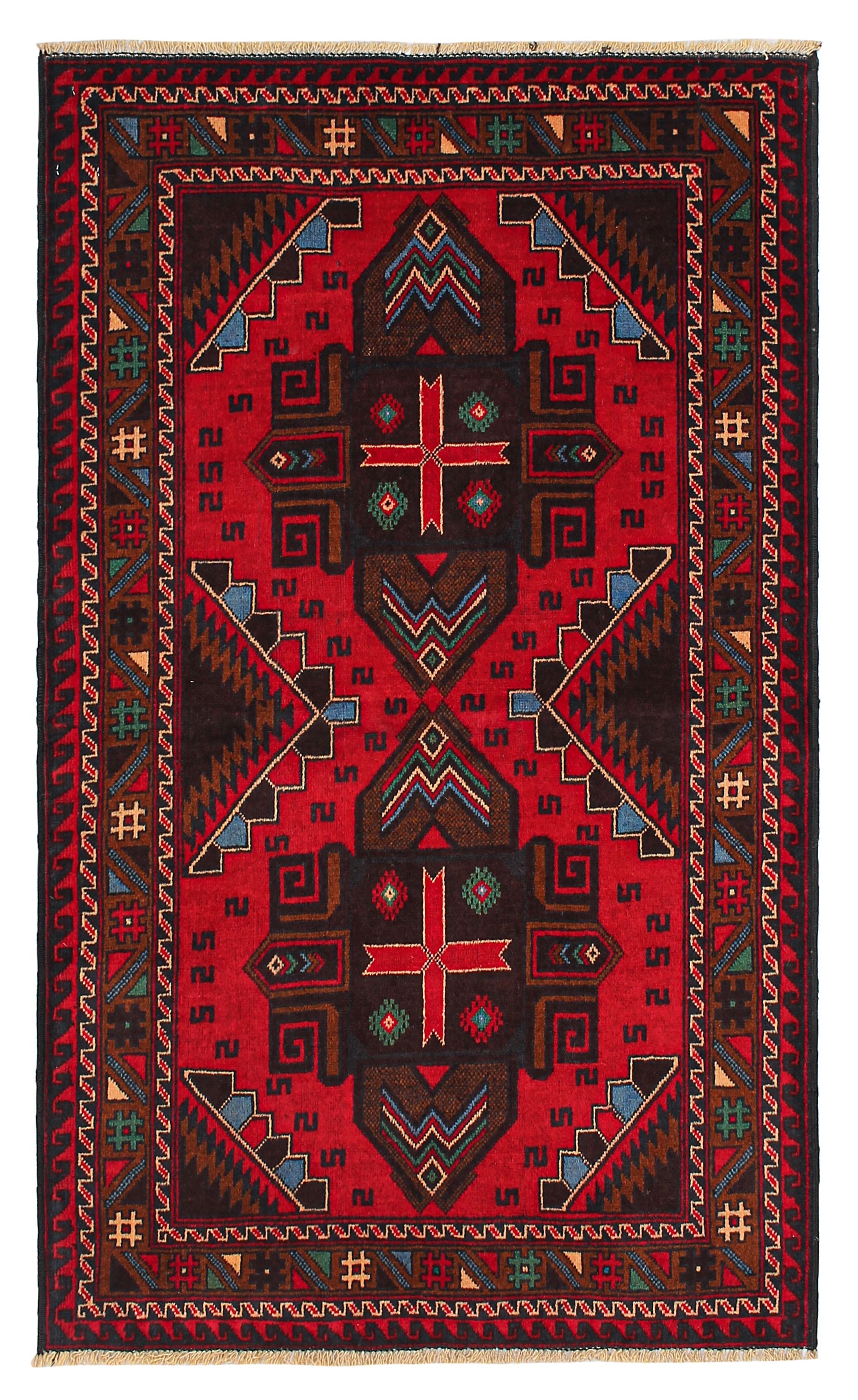 Handmade Adraskan Baluchi Afghan Rug