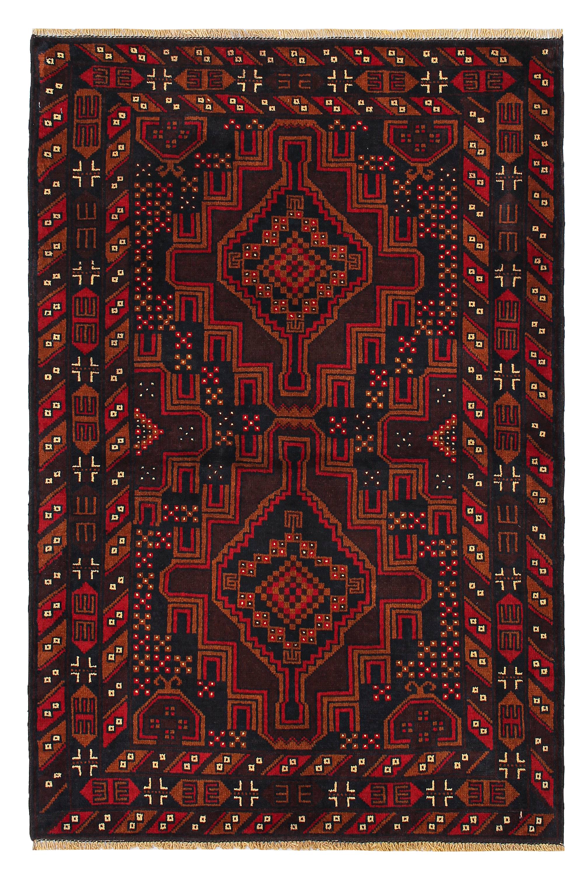 Handmade Adraskan Baluchi Afghan Rug