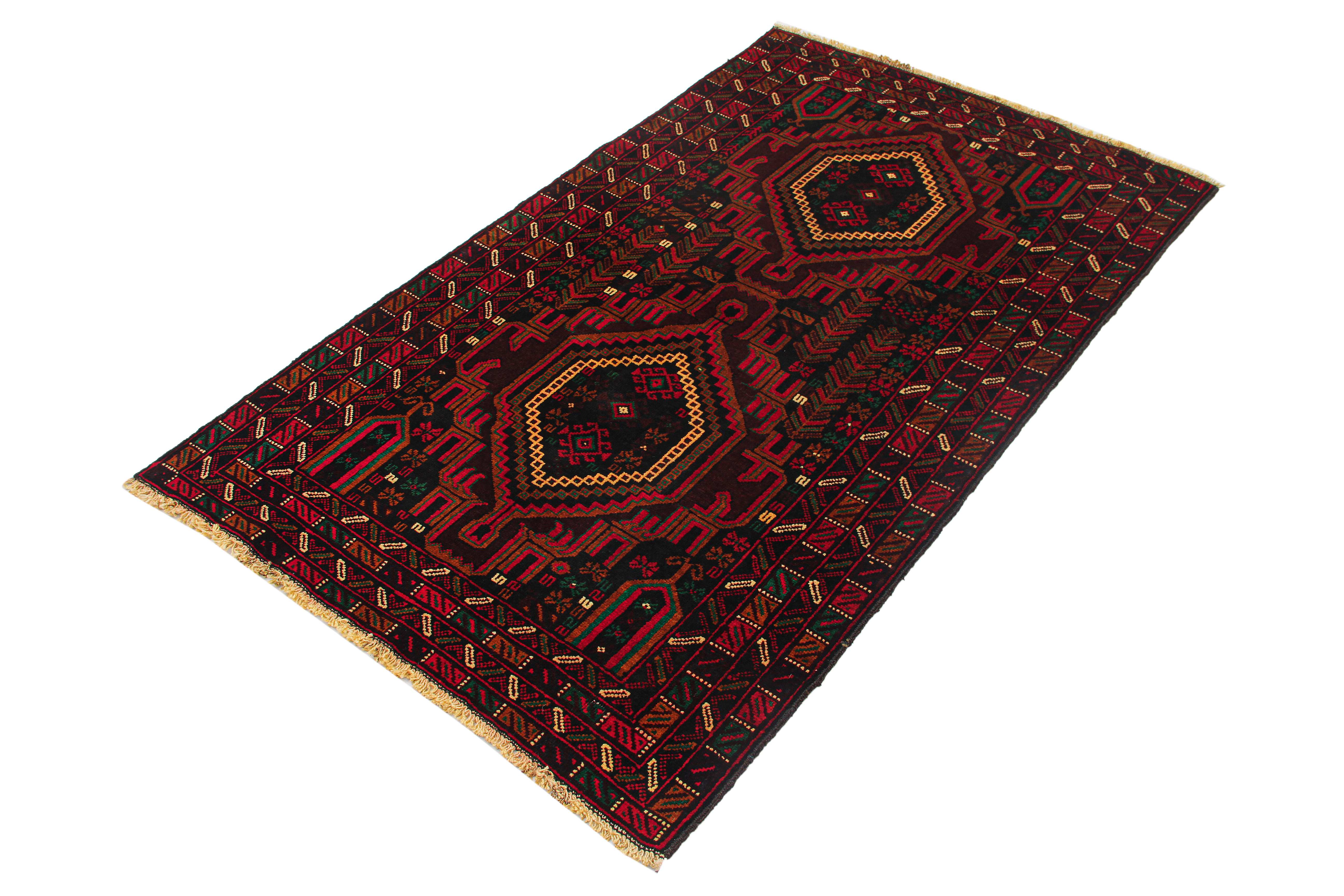 Handmade Adraskan Baluchi Afghan Rug