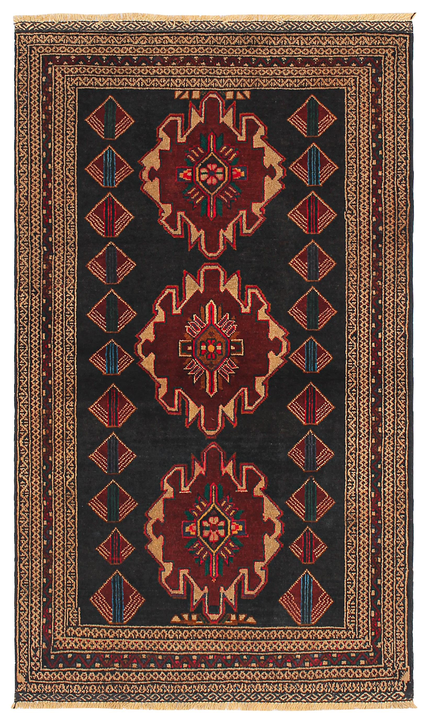 Handmade Adraskan Baluchi Afghan Rug