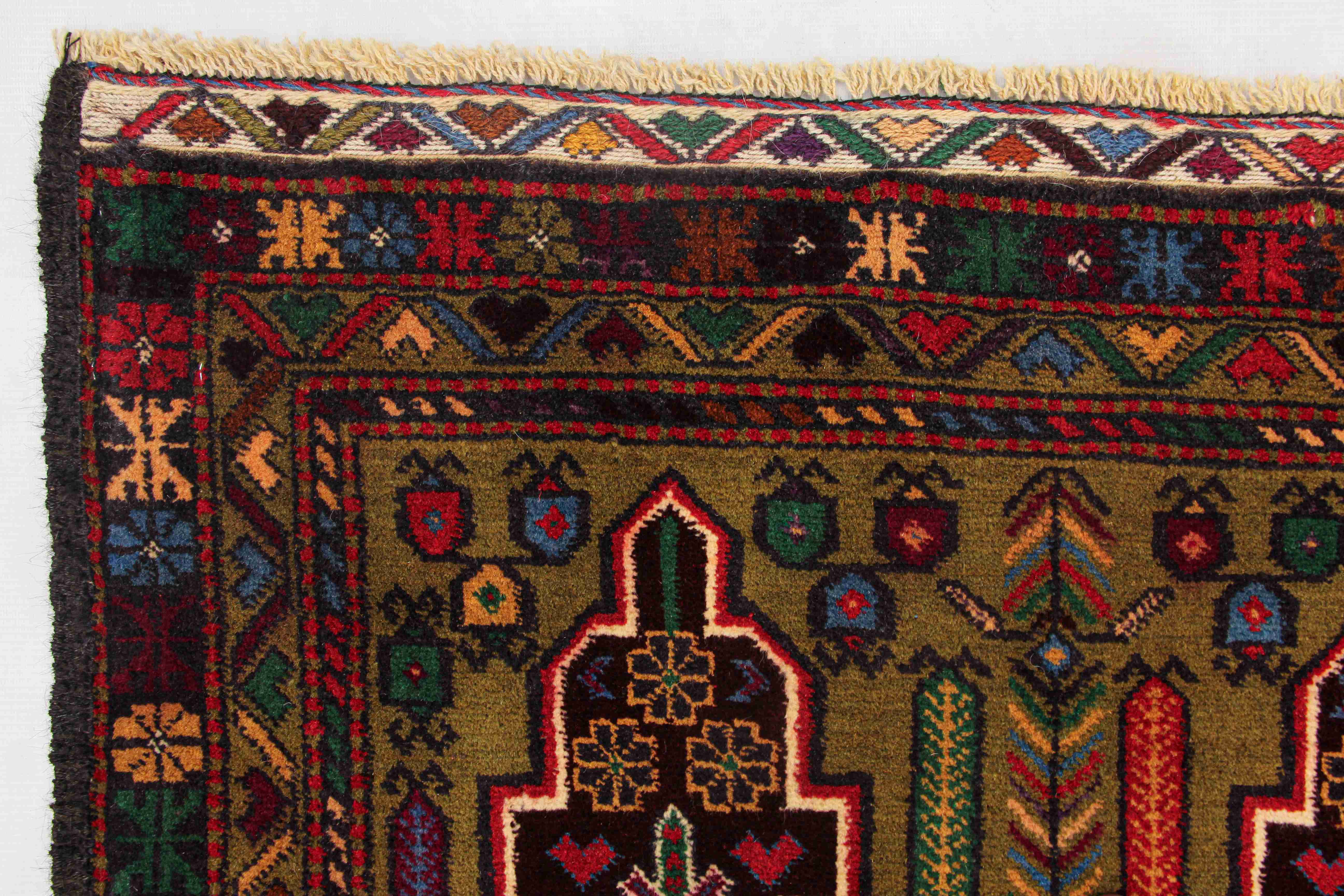 Handmade Adraskan Baluchi Afghan Rug
