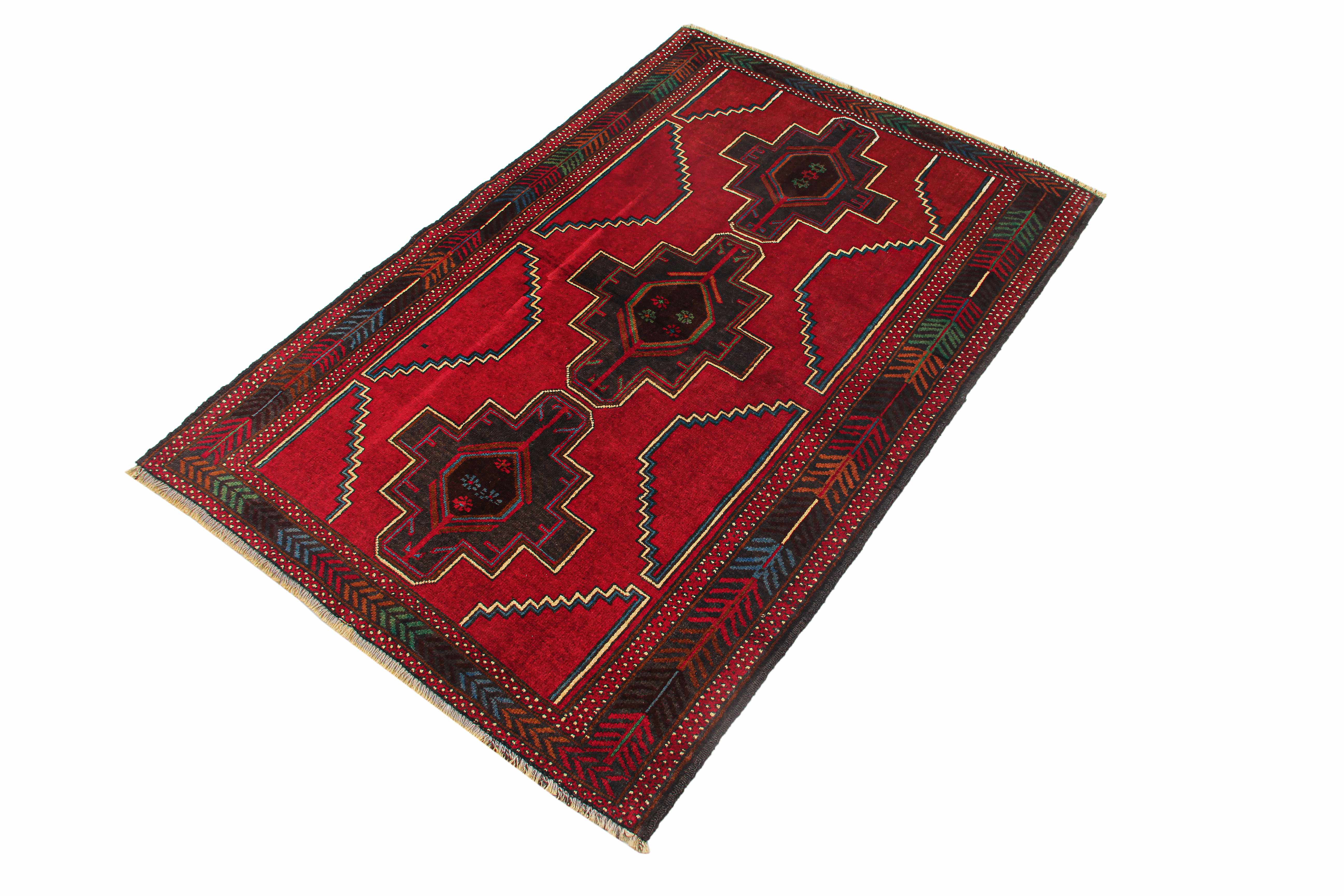 Handmade Adraskan Baluchi Afghan Rug