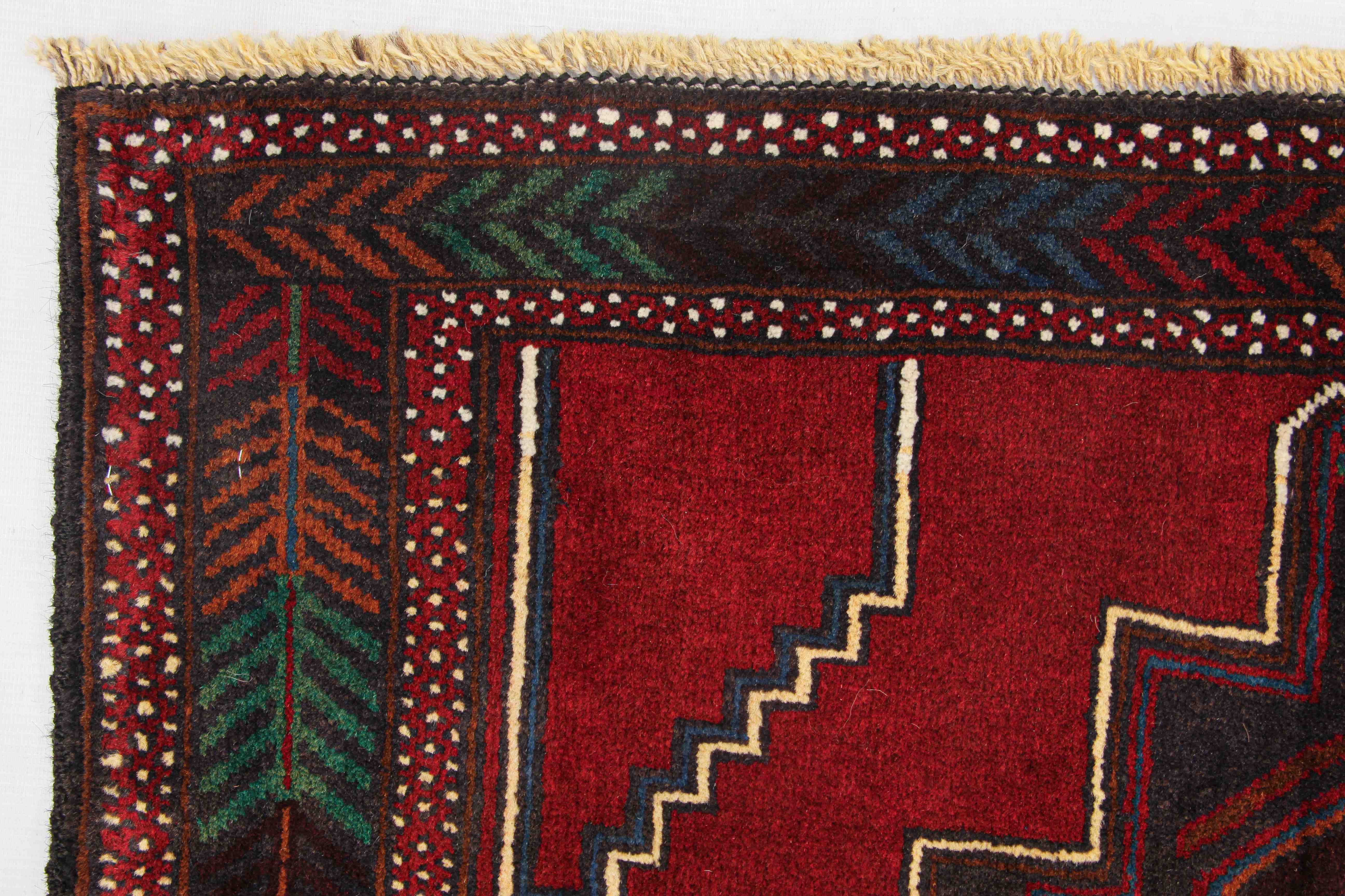 Handmade Adraskan Baluchi Afghan Rug
