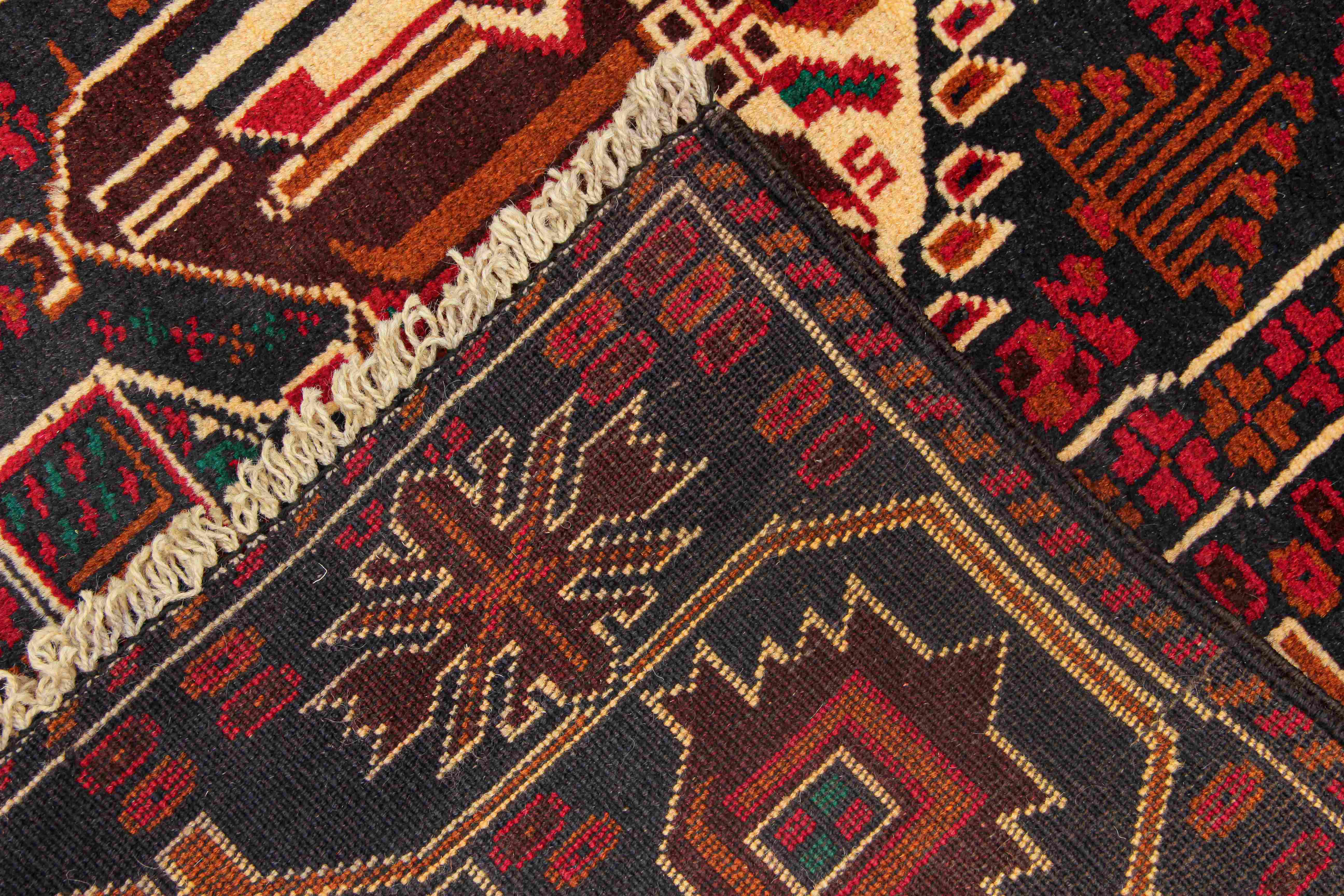 Handmade Adraskan Baluchi Afghan Rug
