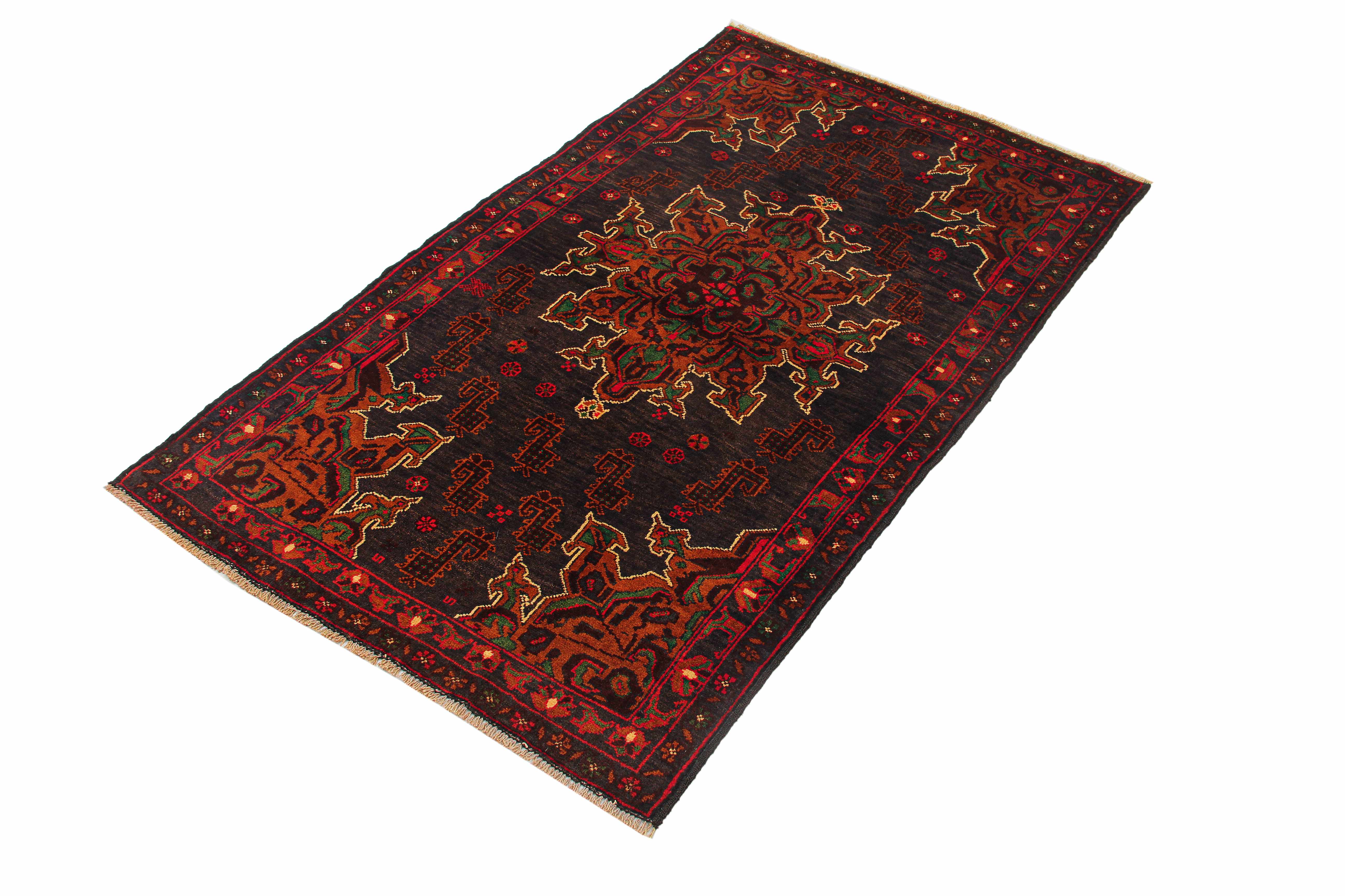 Handmade Adraskan Baluchi Afghan Rug