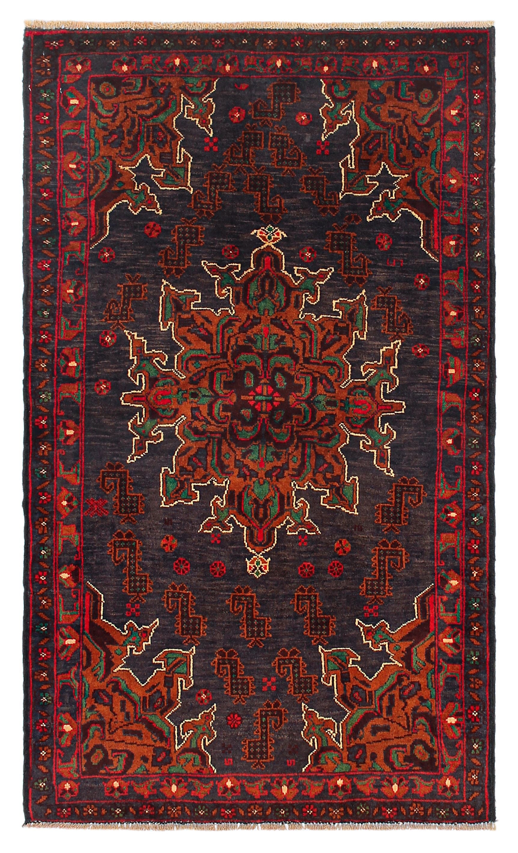 Handmade Adraskan Baluchi Afghan Rug