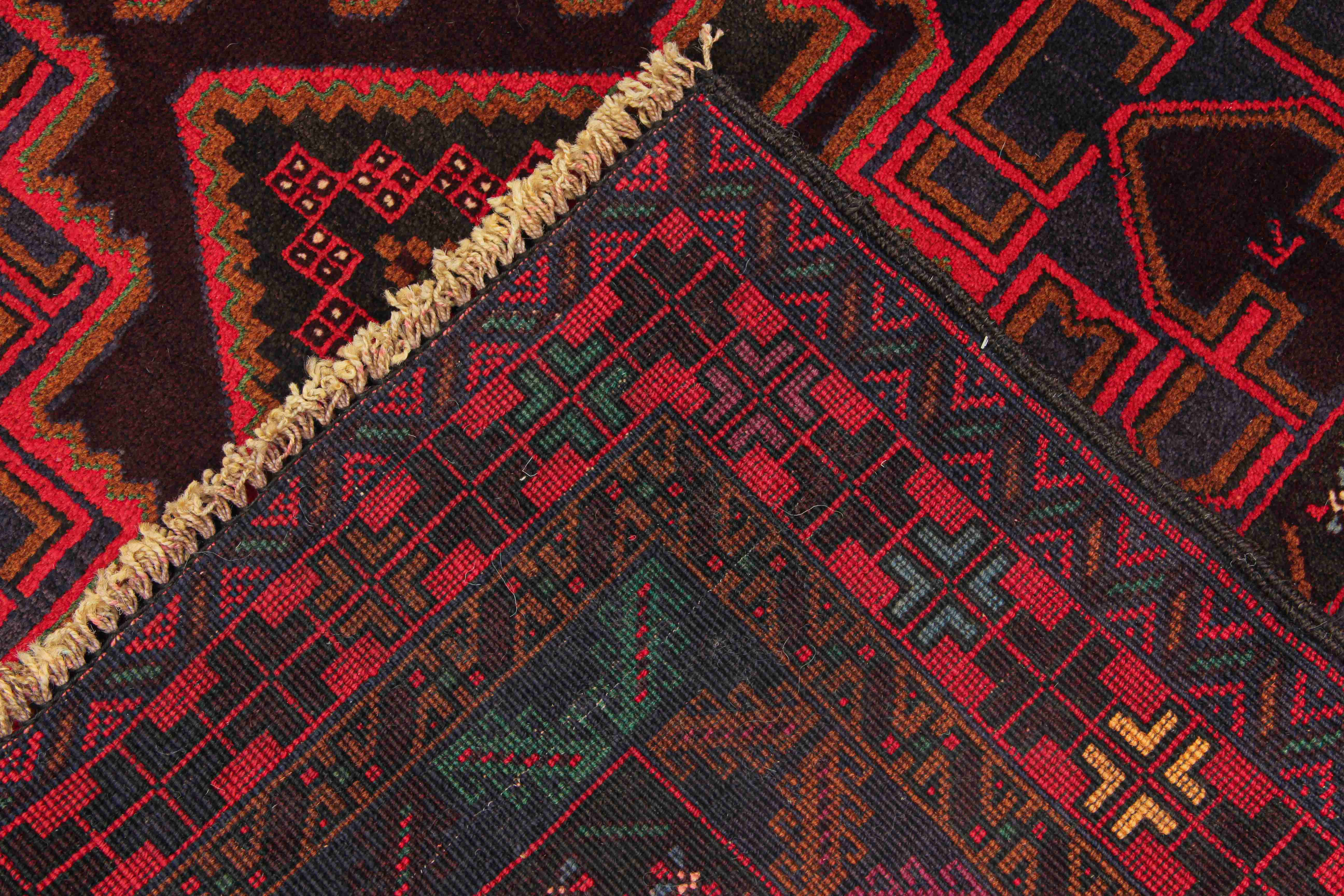 Handmade Adraskan Baluchi Afghan Rug