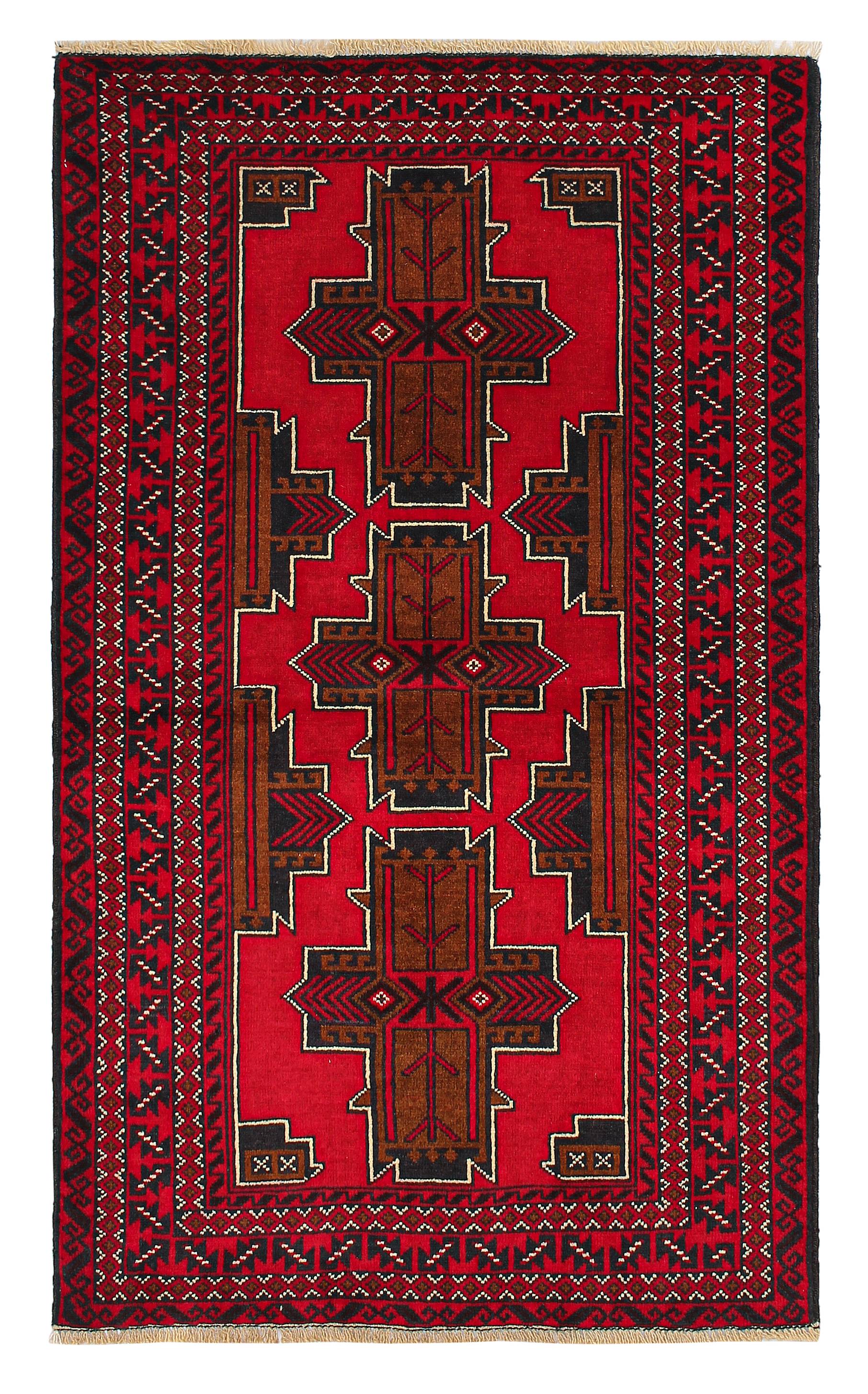 Handmade Adraskan Baluchi Afghan Rug