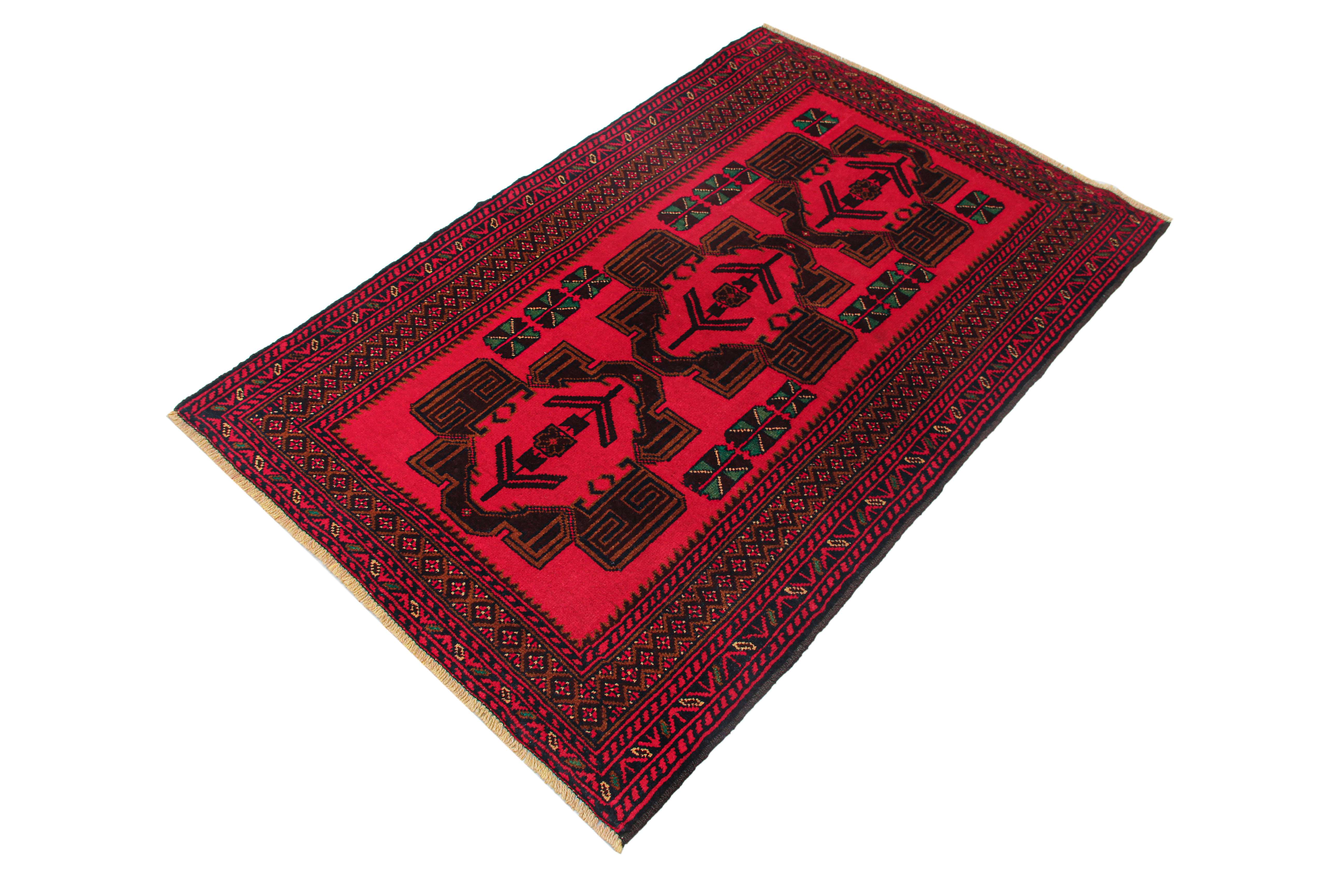 Handmade Adraskan Baluchi Afghan Rug