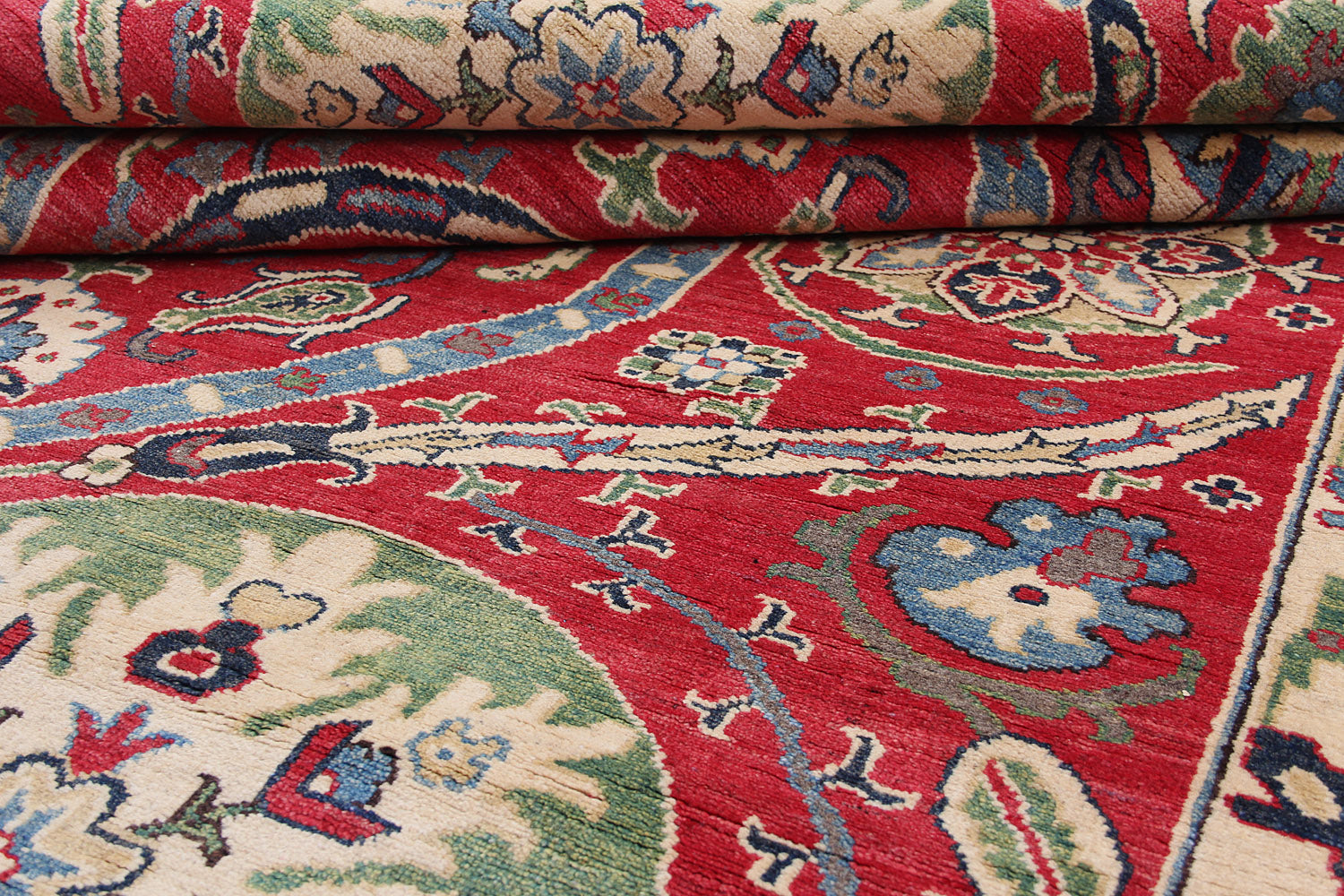 6' x 9' Red Handmade KAZAK Rug Rectangular
