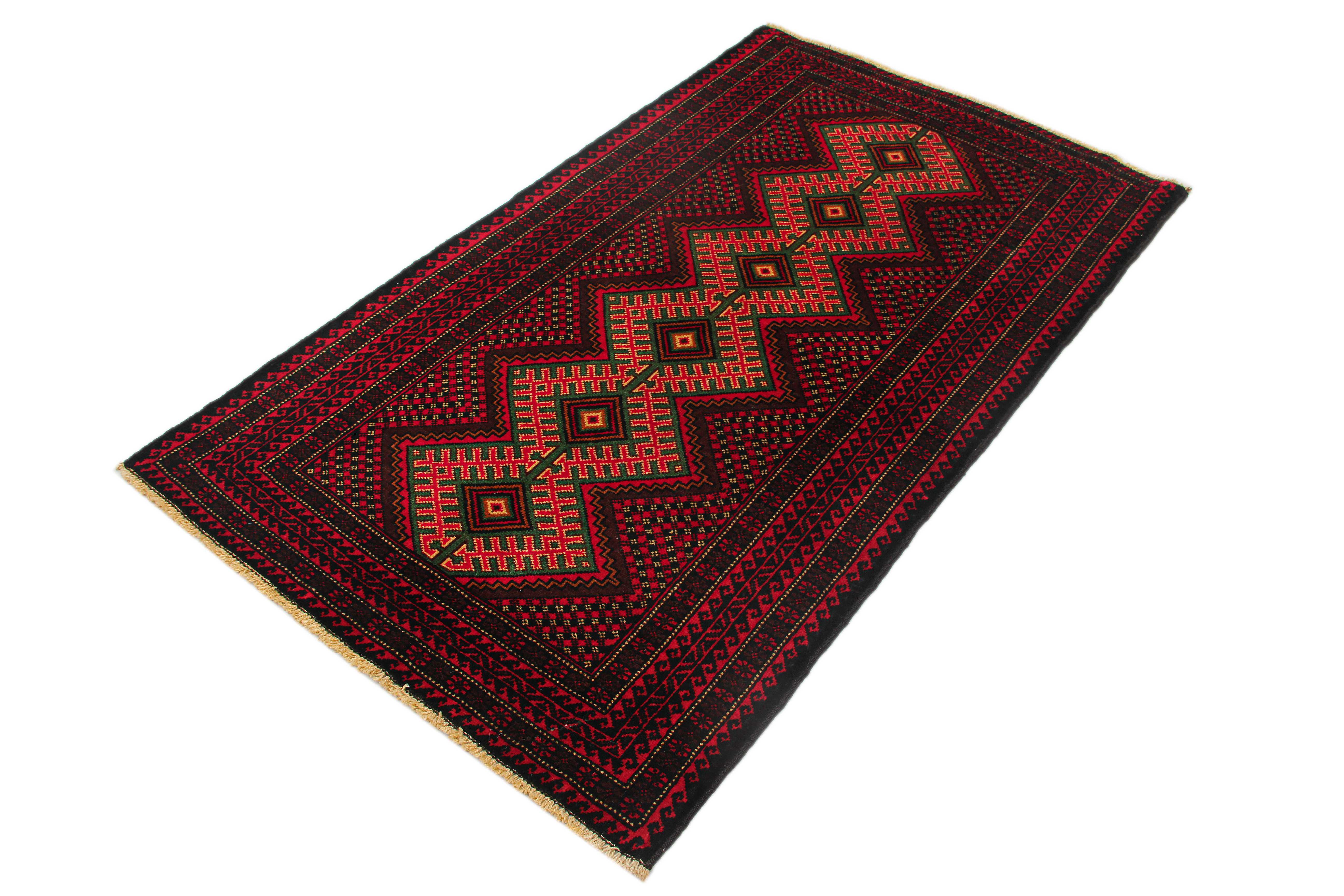Handmade Adraskan Baluchi Afghan Rug