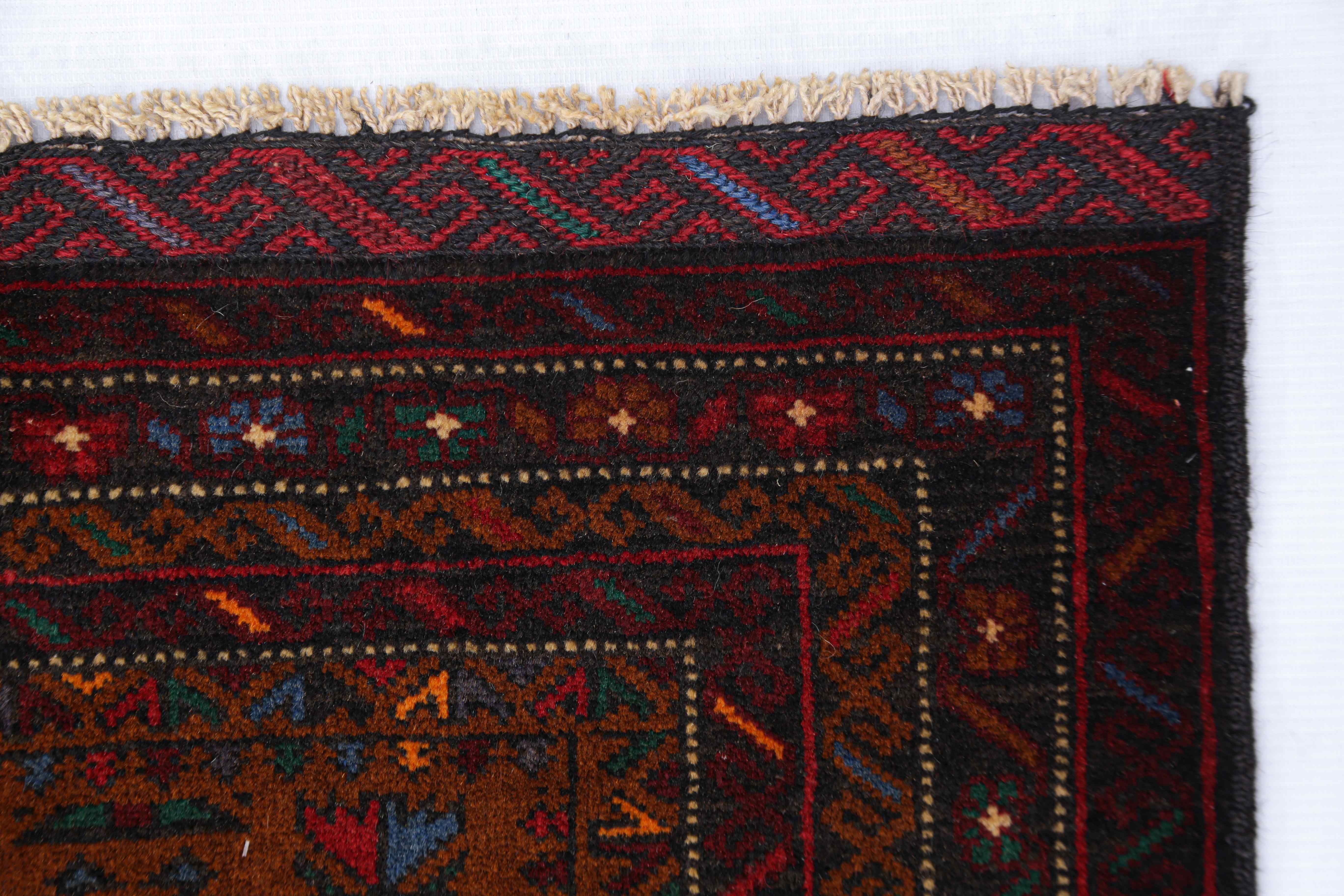 Handmade Adraskan Baluchi Afghan Rug
