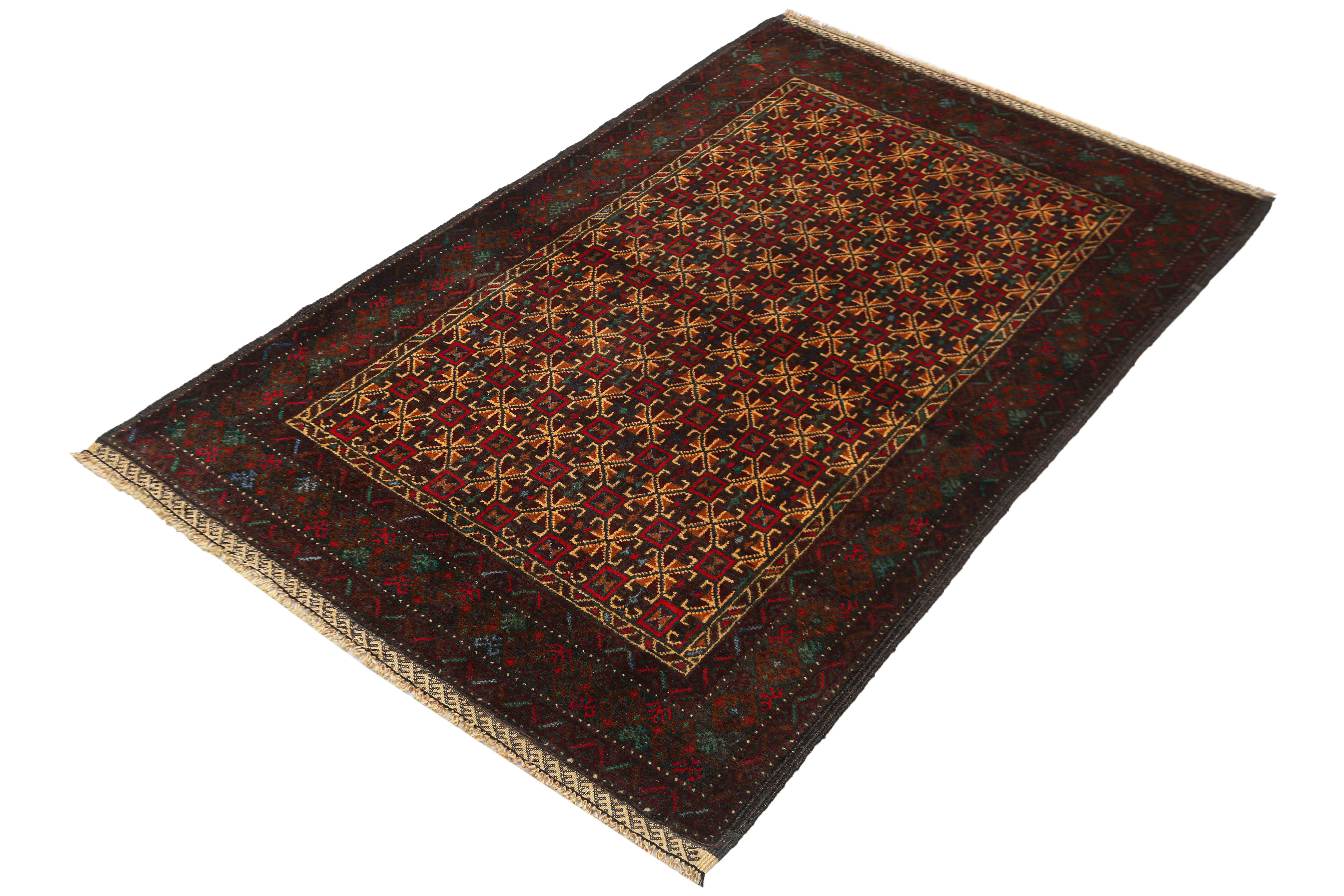 Handmade Adraskan Baluchi Afghan Rug