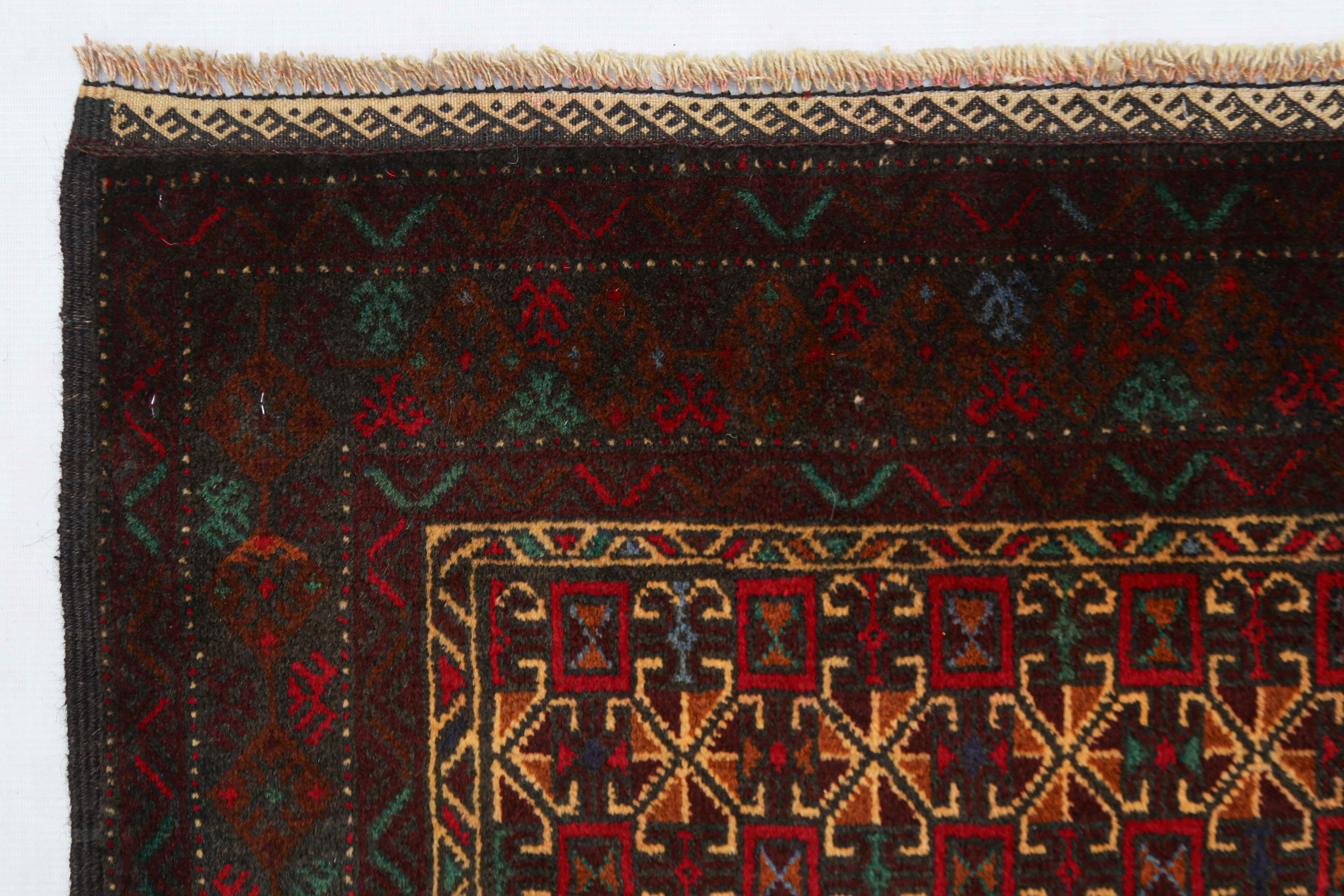 Handmade Adraskan Baluchi Afghan Rug