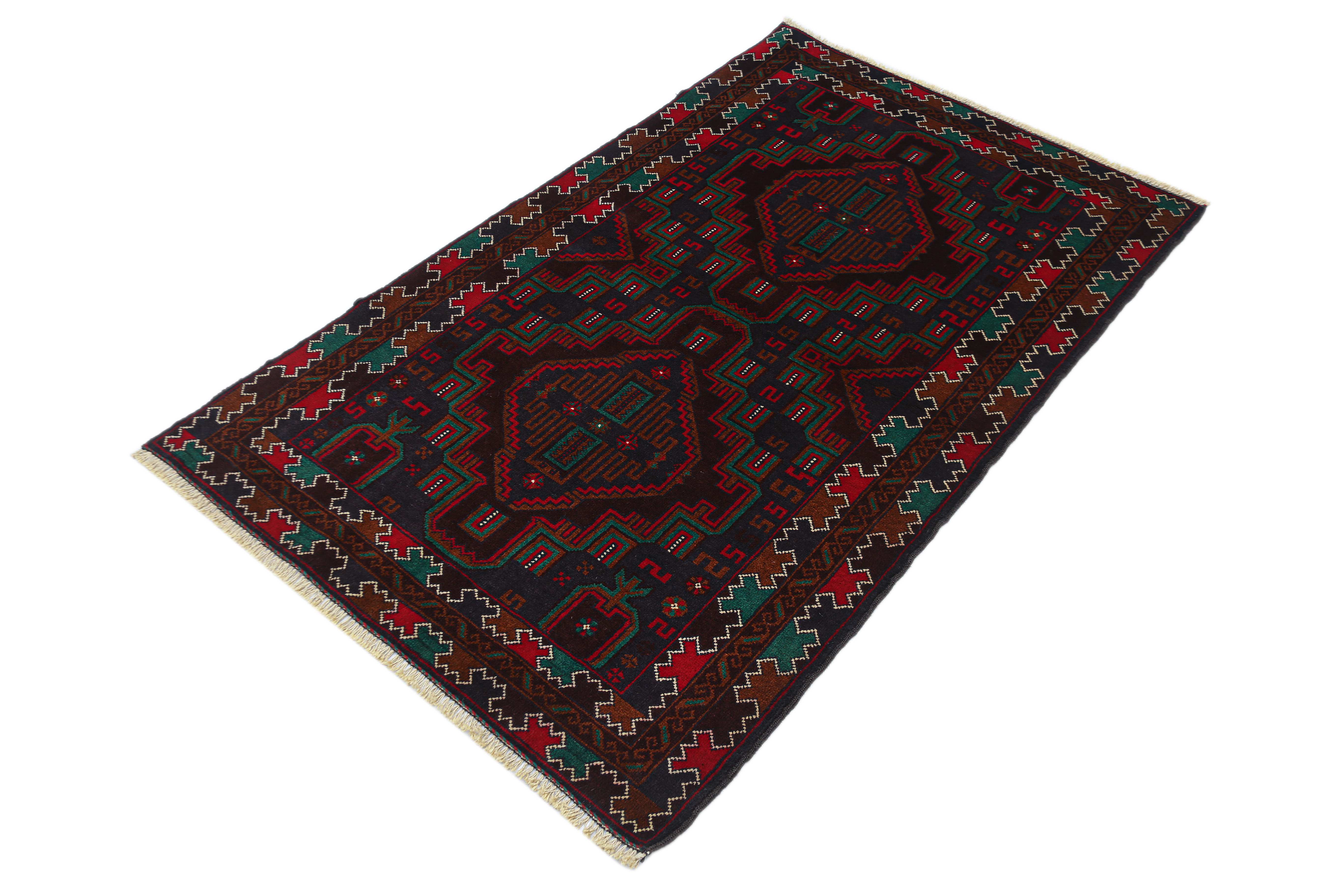 Handmade Adraskan Baluchi Afghan Rug